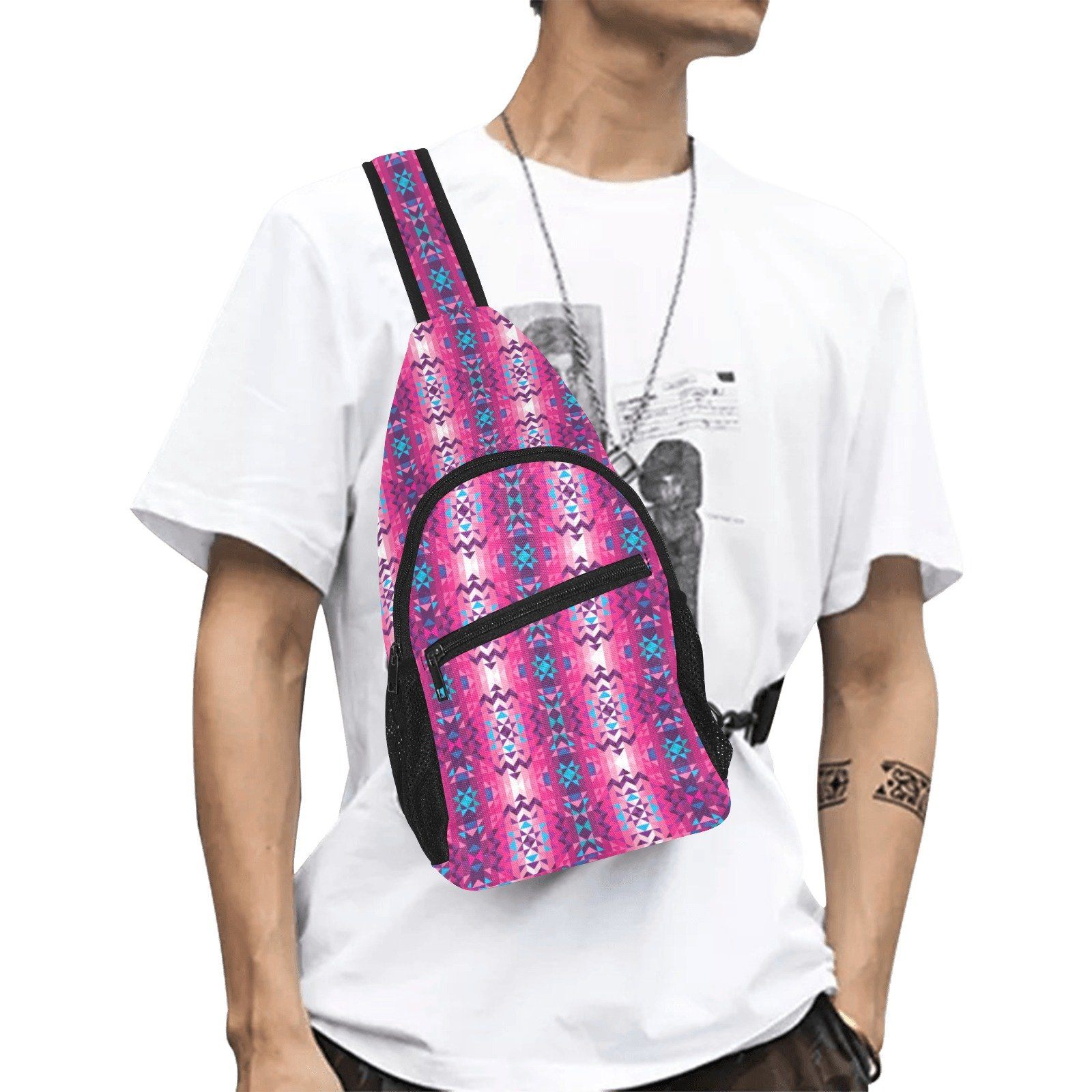 Bright Wave All Over Print Chest Bag (Model 1719) All Over Print Chest Bag (1719) e-joyer 
