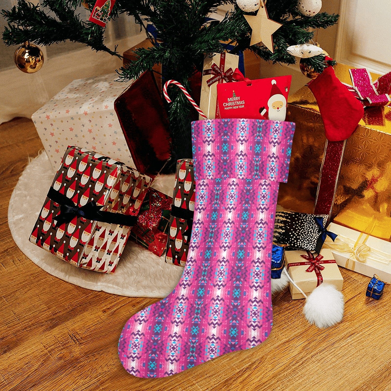 Bright Wave Christmas Stocking holiday stocking e-joyer