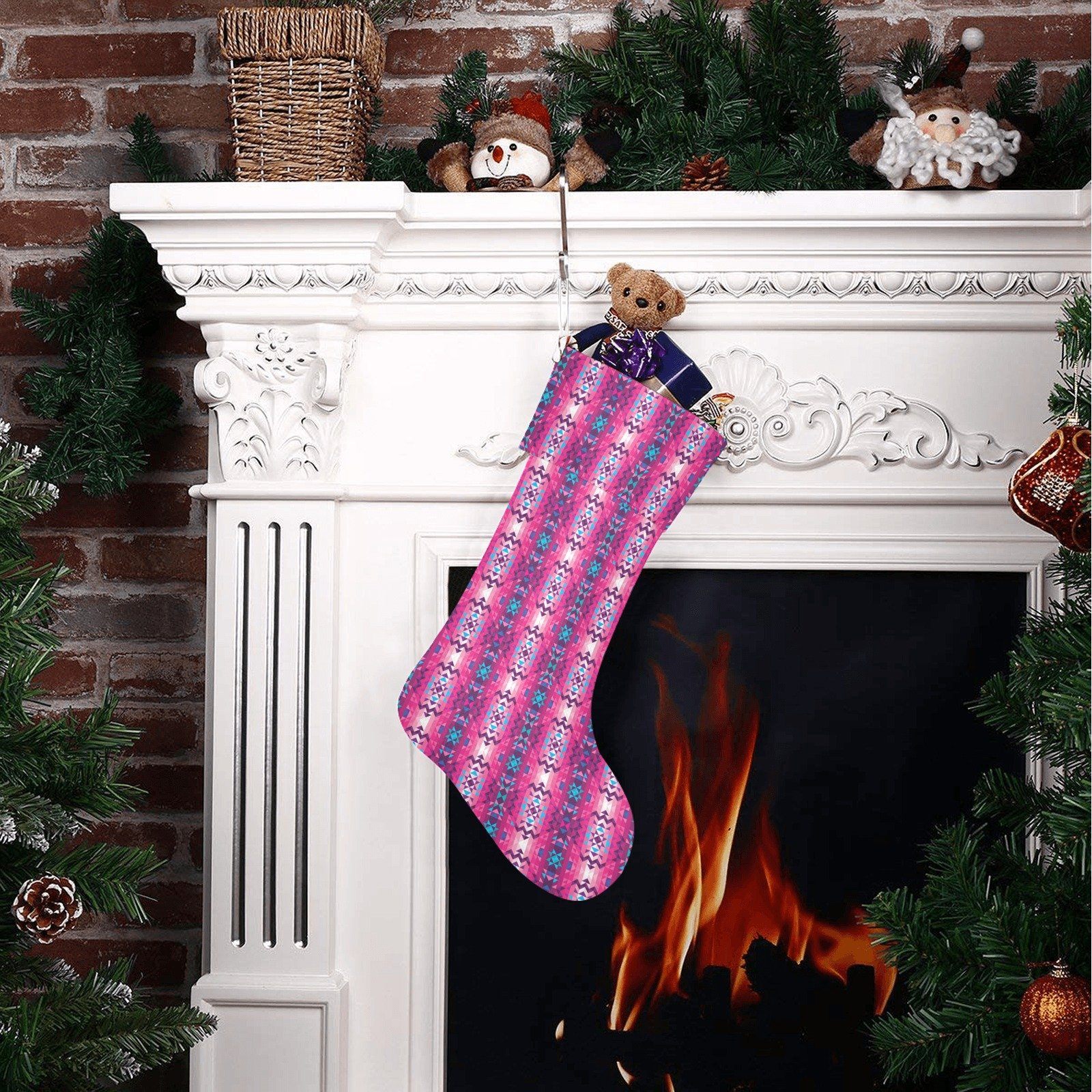 Bright Wave Christmas Stocking holiday stocking e-joyer
