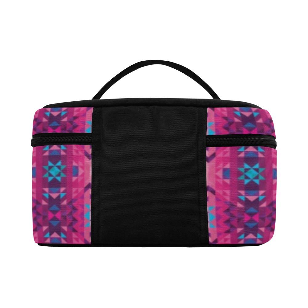 Bright Wave Cosmetic Bag/Large (Model 1658) Cosmetic Bag e-joyer
