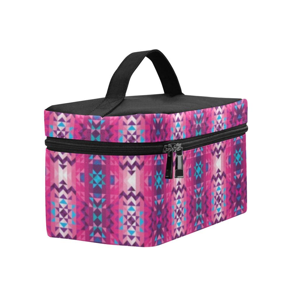 Bright Wave Cosmetic Bag/Large (Model 1658) Cosmetic Bag e-joyer