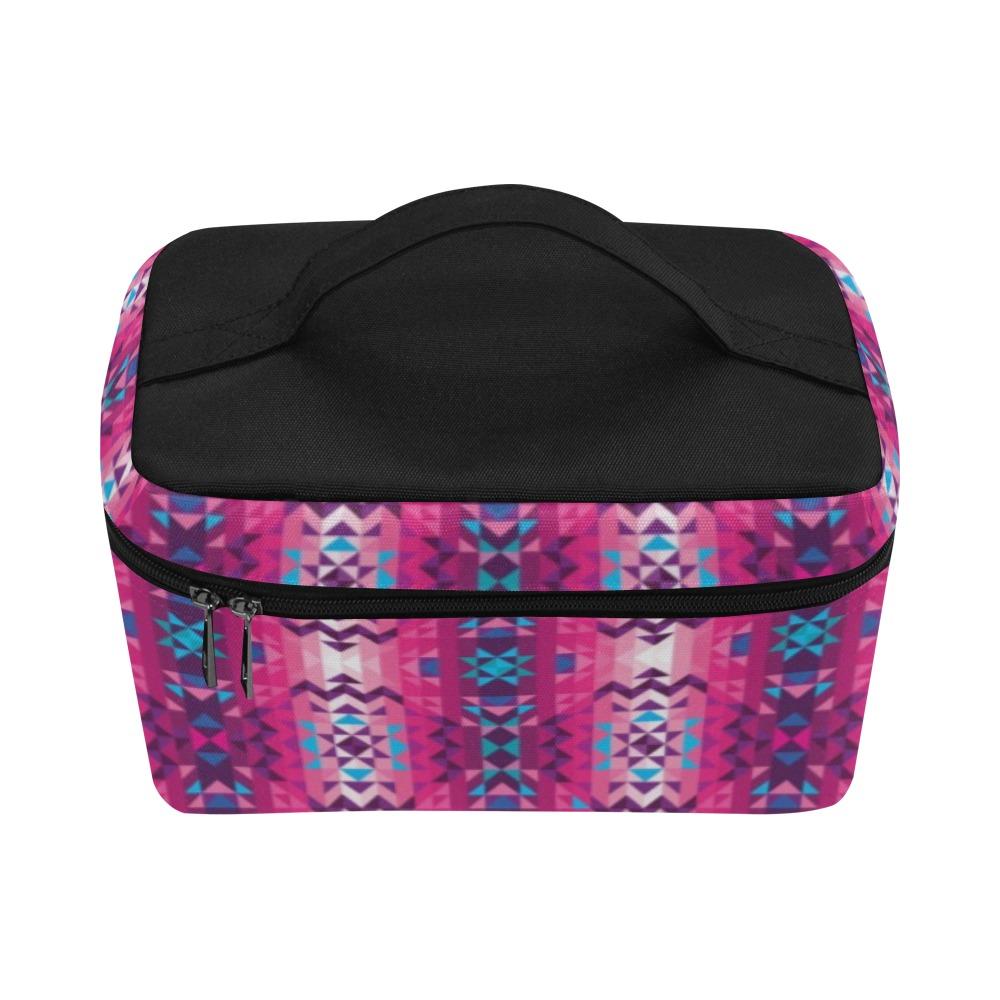 Bright Wave Cosmetic Bag/Large (Model 1658) Cosmetic Bag e-joyer