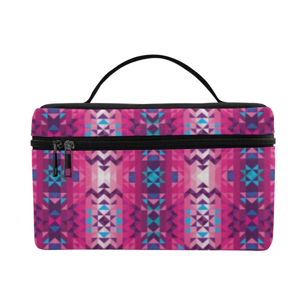 Bright Wave Cosmetic Bag/Large (Model 1658) Cosmetic Bag e-joyer
