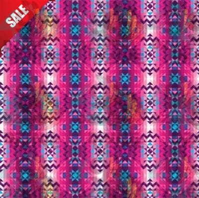 Bright Wave Cotton Poplin Fabric By the Yard Fabric NBprintex