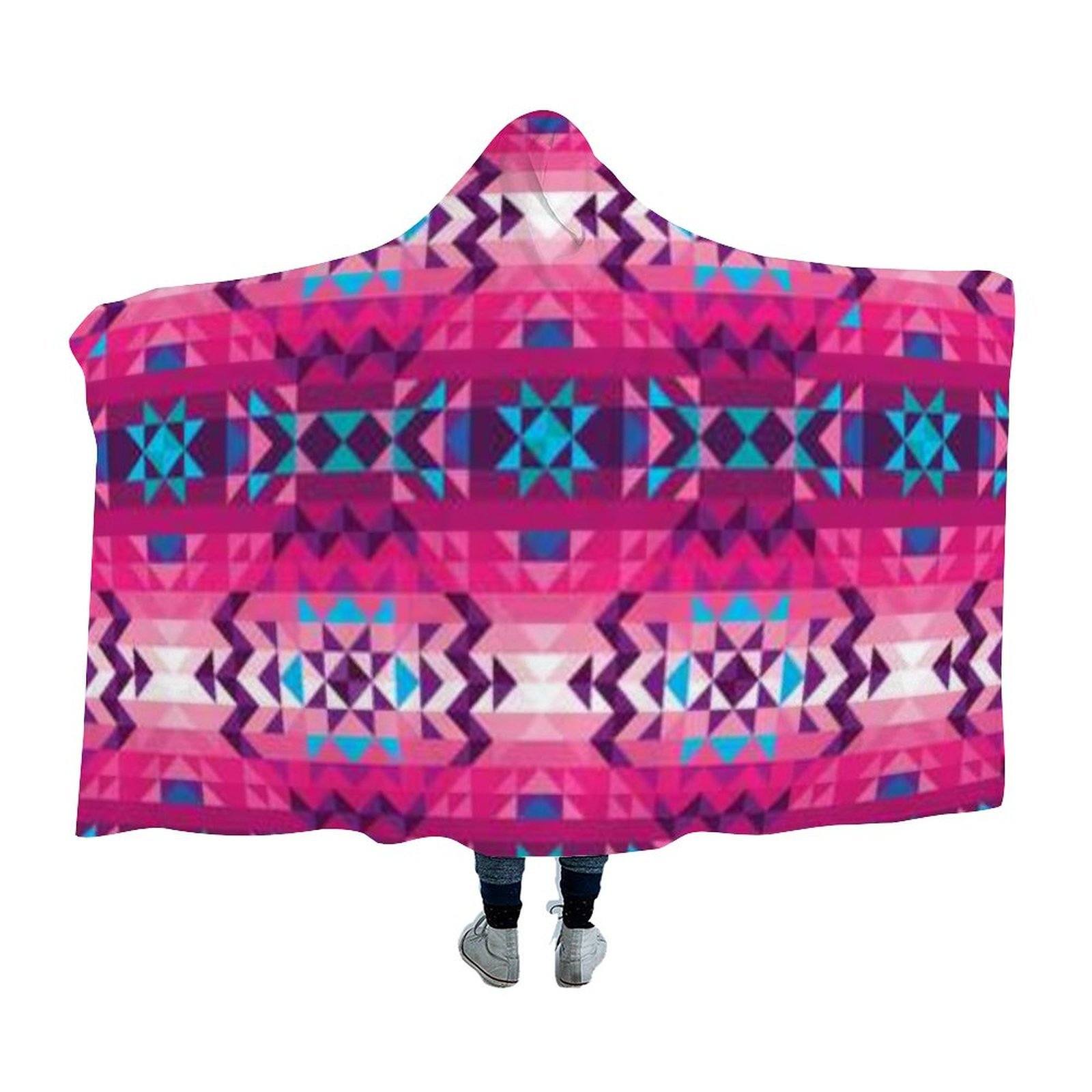 Bright Wave Hooded Blanket blanket 49 Dzine