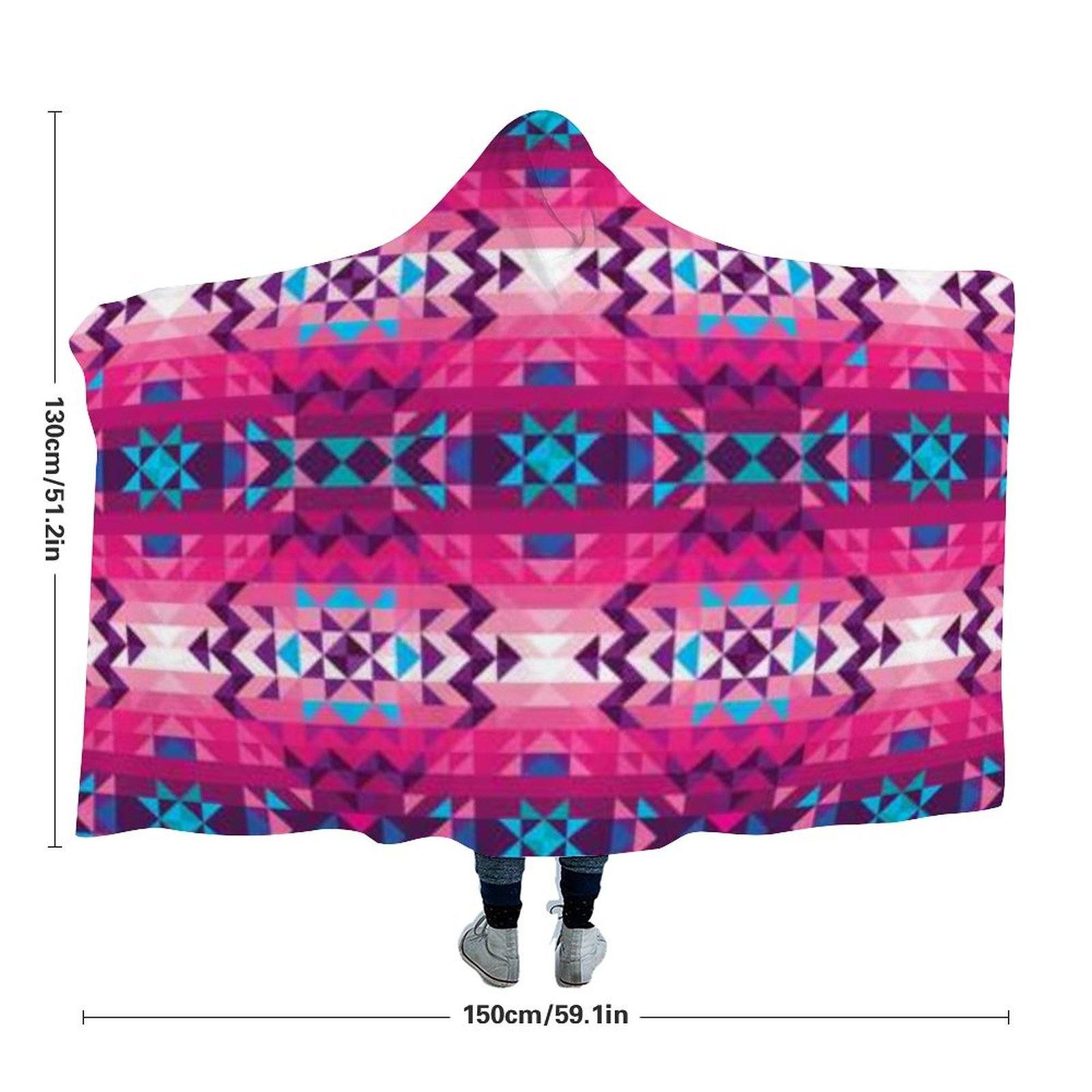 Bright Wave Hooded Blanket blanket 49 Dzine