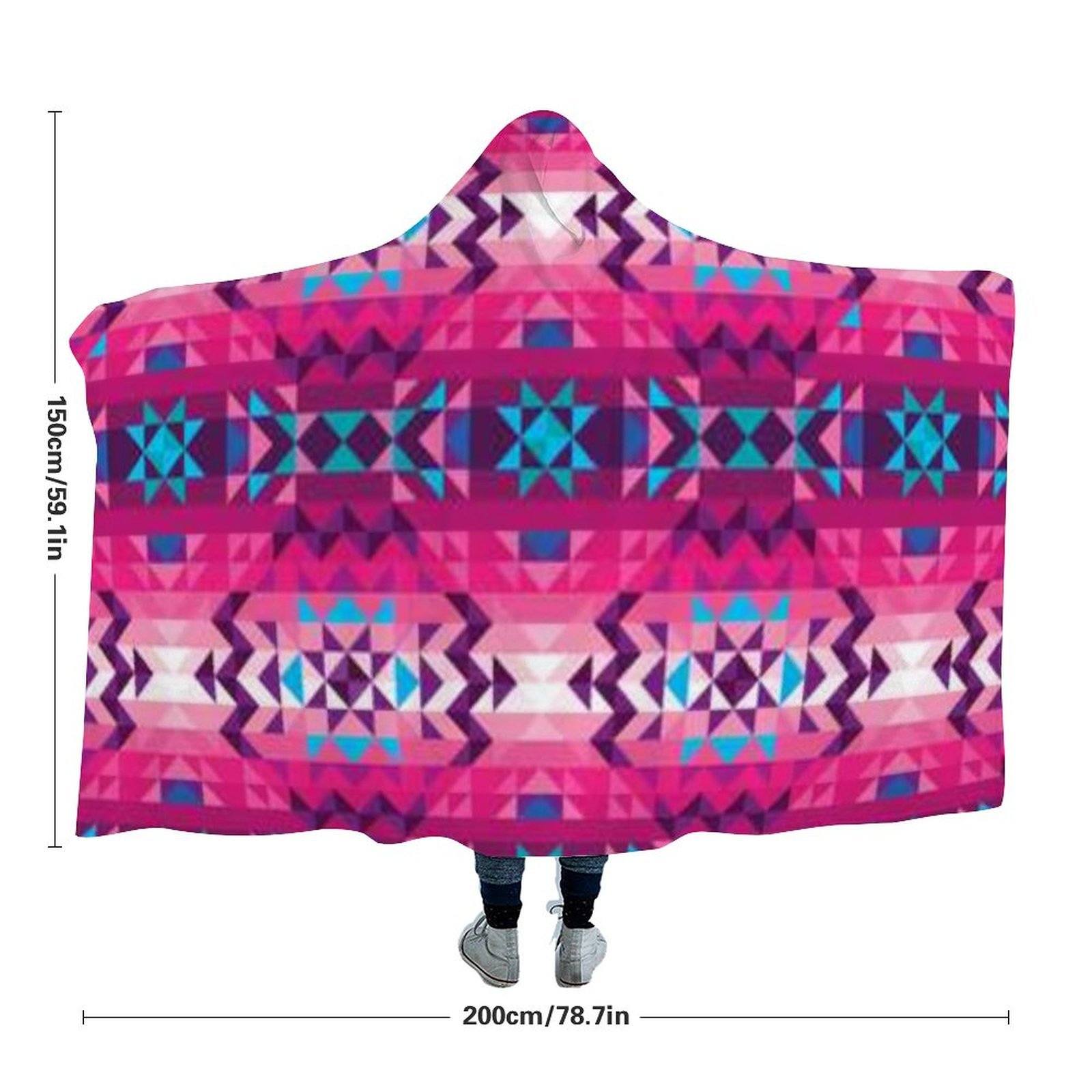 Bright Wave Hooded Blanket blanket 49 Dzine