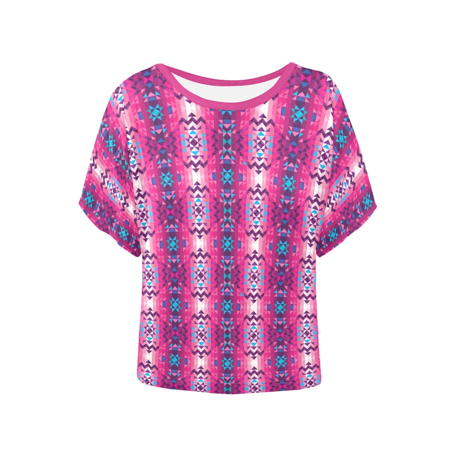 Bright Wave Women's Batwing-Sleeved Blouse T shirt (Model T44) Women's Batwing-Sleeved Blouse T shirt (T44) e-joyer