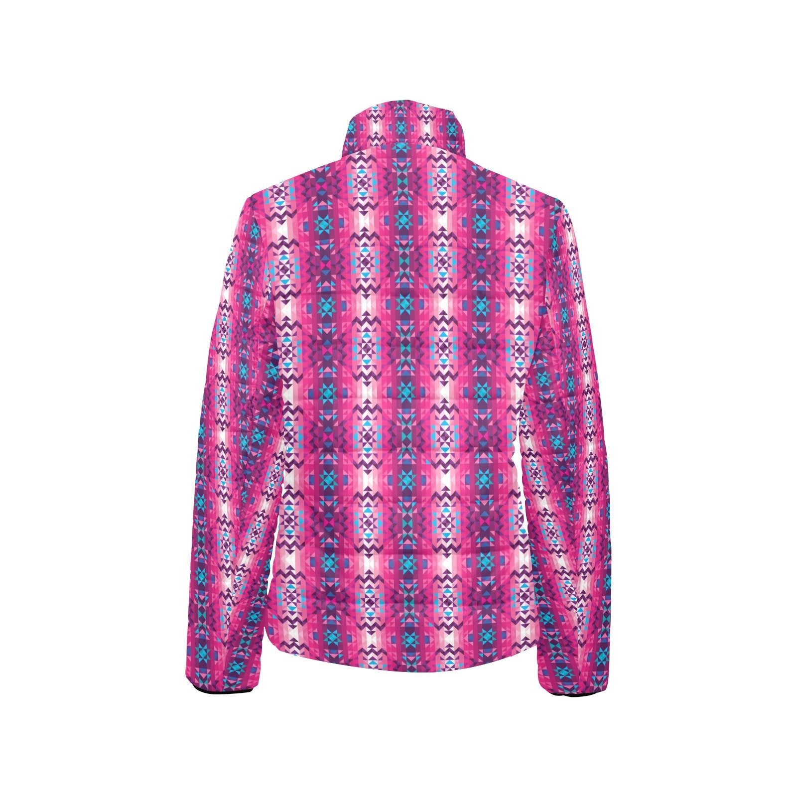 Bright Wave Women's Stand Collar Padded Jacket (Model H41) jacket e-joyer