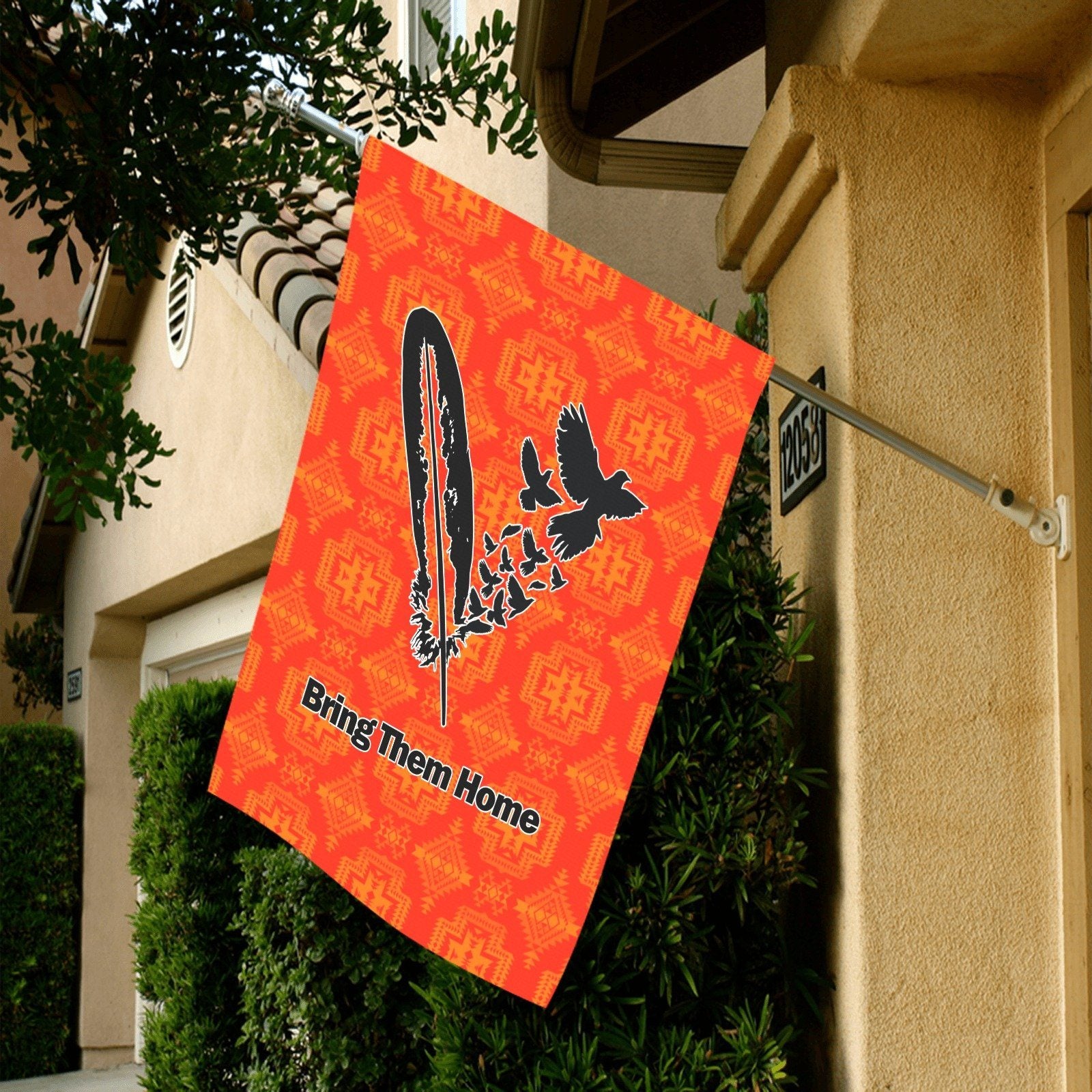 Bring Them Home Feather with Doves Garden Flag 28''x40'' (Two Sides Printing) Garden Flag 28‘’x40‘’ (Two Sides) e-joyer