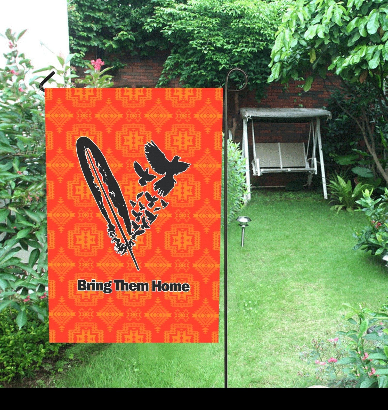 Bring Them Home Feather with Doves Garden Flag 28''x40'' (Two Sides Printing) Garden Flag 28‘’x40‘’ (Two Sides) e-joyer