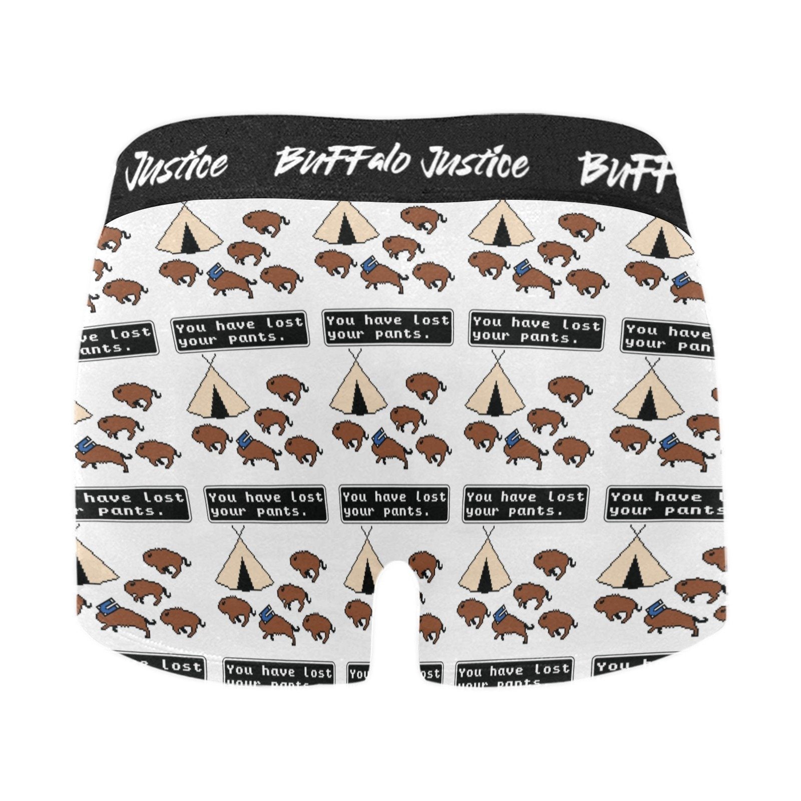 Buffalo Justice Colour Men's Boxer Briefs w/ Custom Waistband (Merged Design) (Model L10) Men's Briefs-Custom Waistband (Merged Design) e-joyer