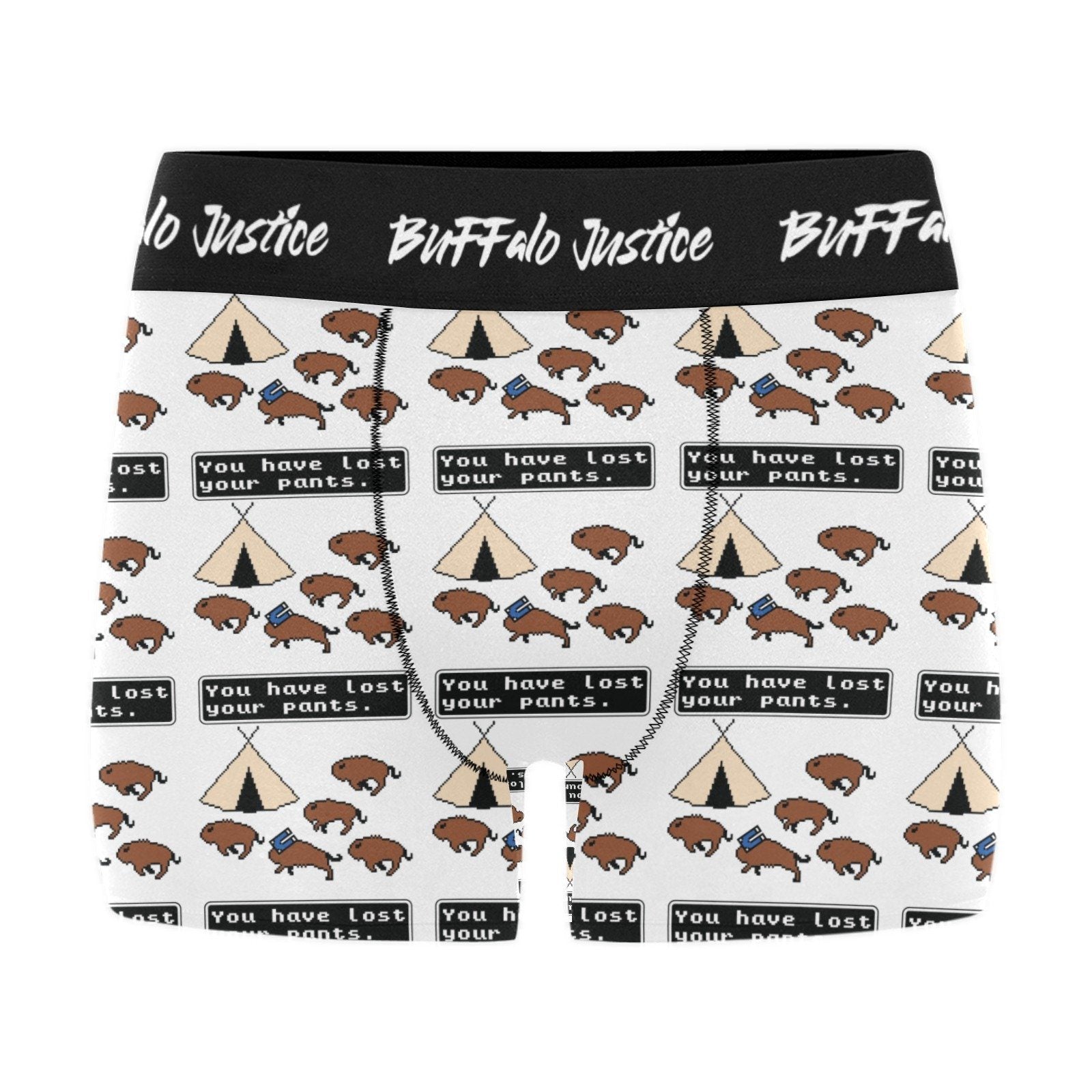 Buffalo Justice Colour Men's Boxer Briefs w/ Custom Waistband (Merged Design) (Model L10) Men's Briefs-Custom Waistband (Merged Design) e-joyer