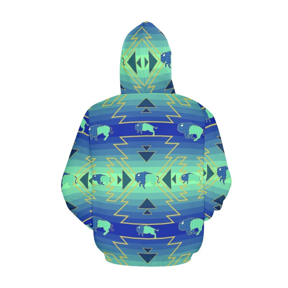 Buffalo Run All Over Print Hoodie for Women (USA Size) (Model H13) All Over Print Hoodie for Women (H13) e-joyer