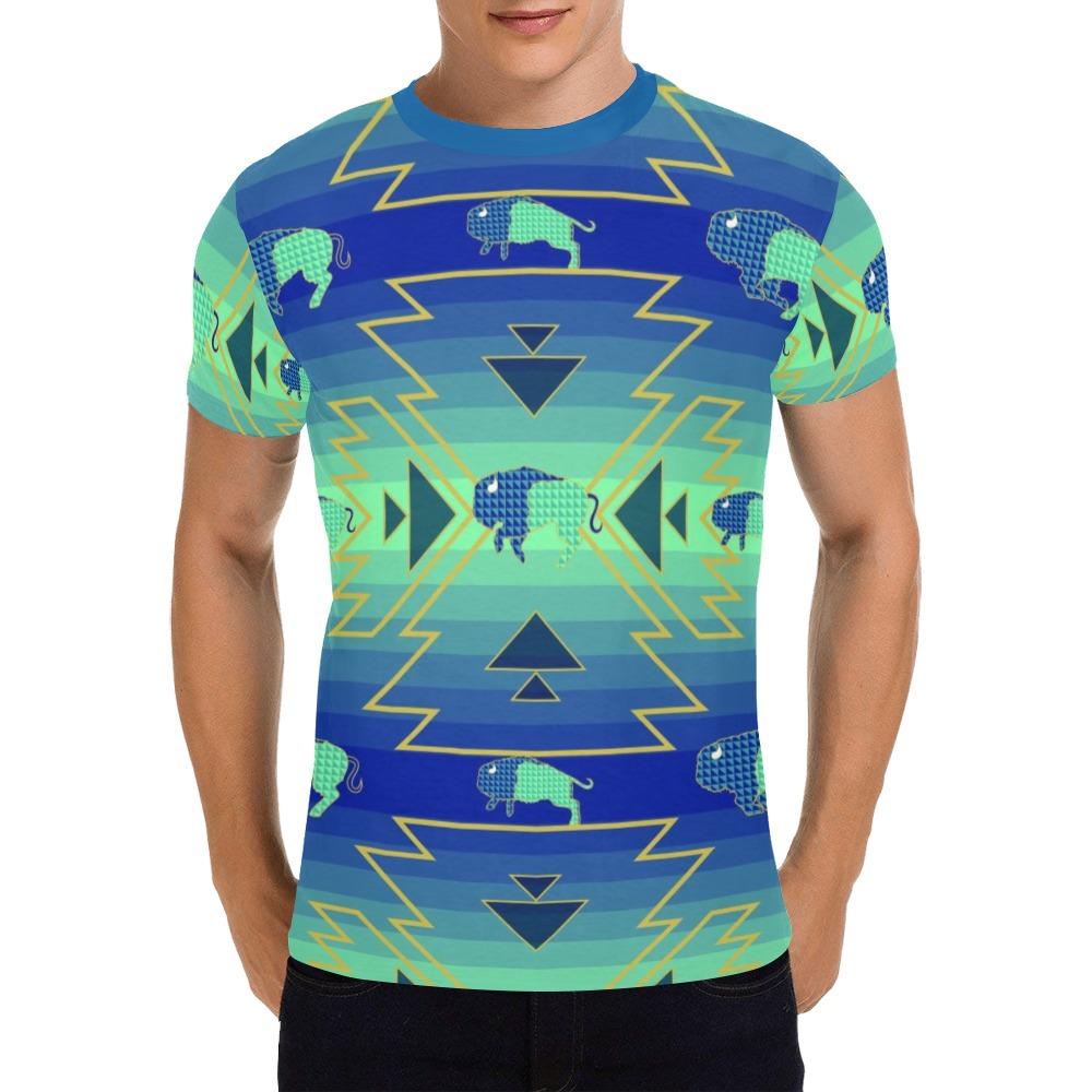 Buffalo Run All Over Print T-Shirt for Men (USA Size) (Model T40) All Over Print T-Shirt for Men (T40) e-joyer
