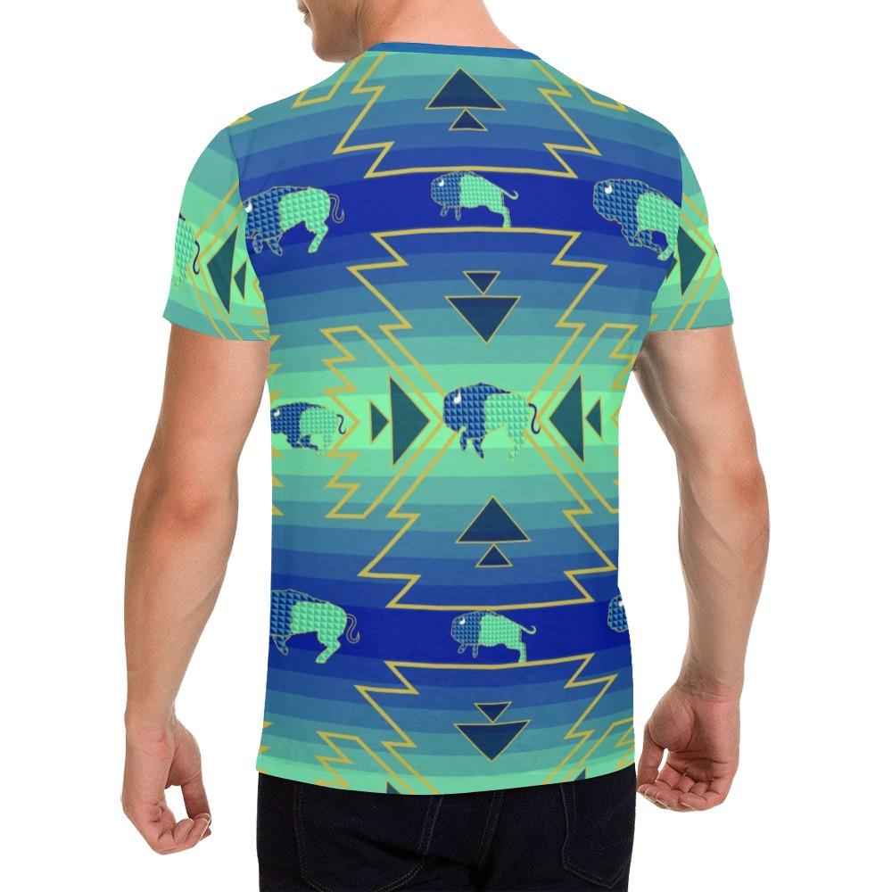 Buffalo Run All Over Print T-Shirt for Men (USA Size) (Model T40) All Over Print T-Shirt for Men (T40) e-joyer