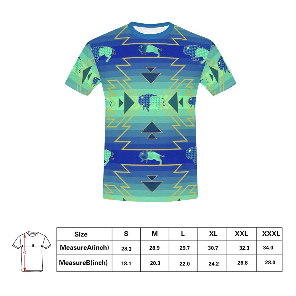 Buffalo Run All Over Print T-Shirt for Men (USA Size) (Model T40) All Over Print T-Shirt for Men (T40) e-joyer