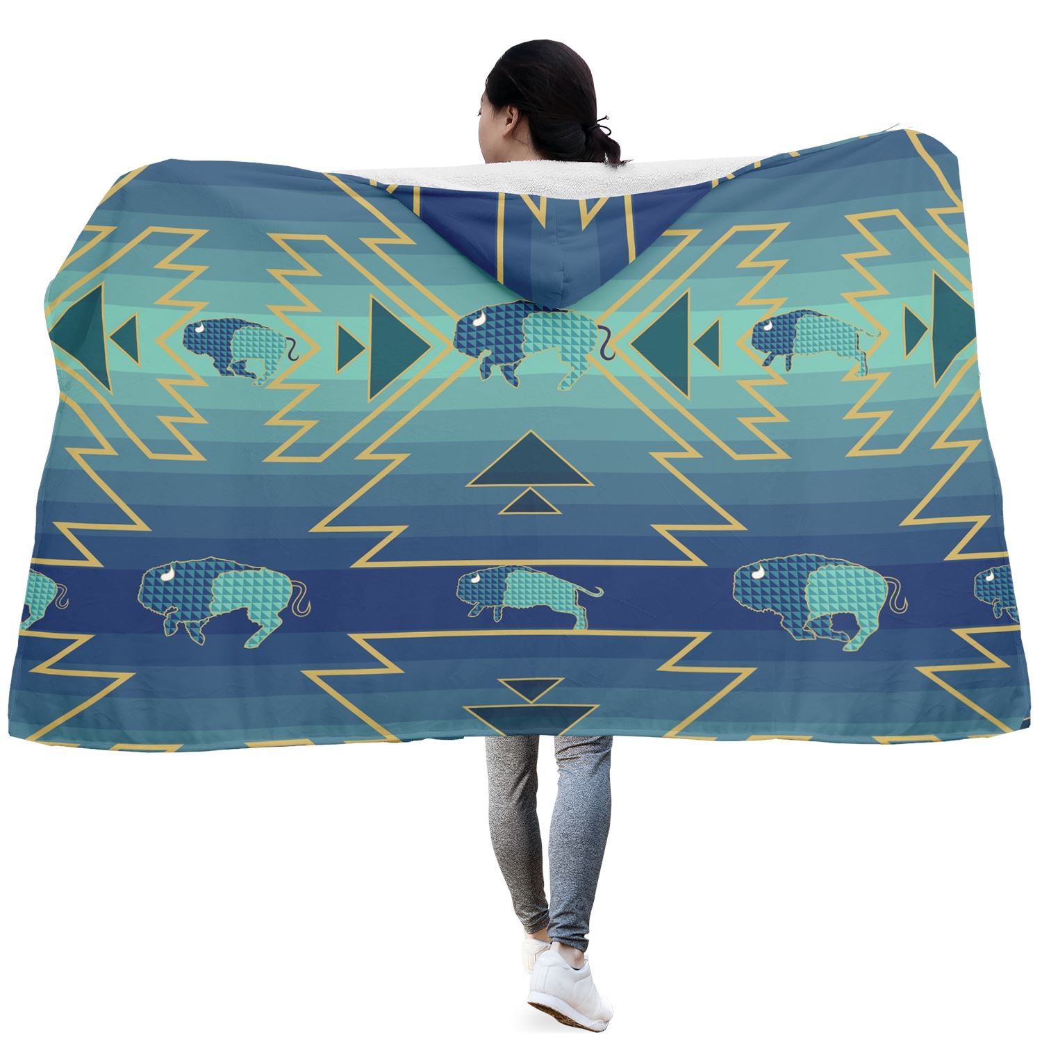 Buffalo Run Hooded Blanket blanket 49 Dzine