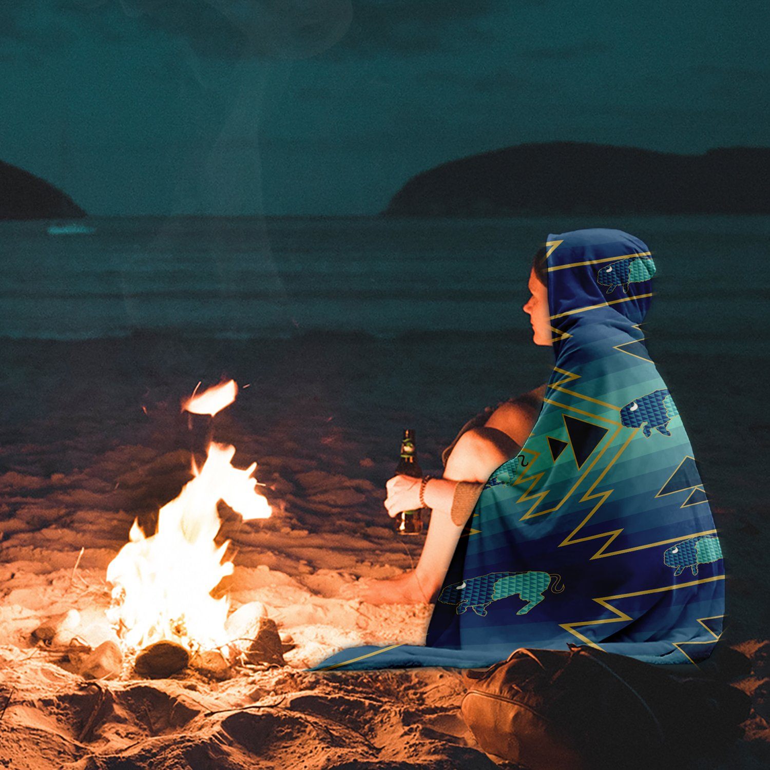 Buffalo Run Hooded Blanket blanket 49 Dzine