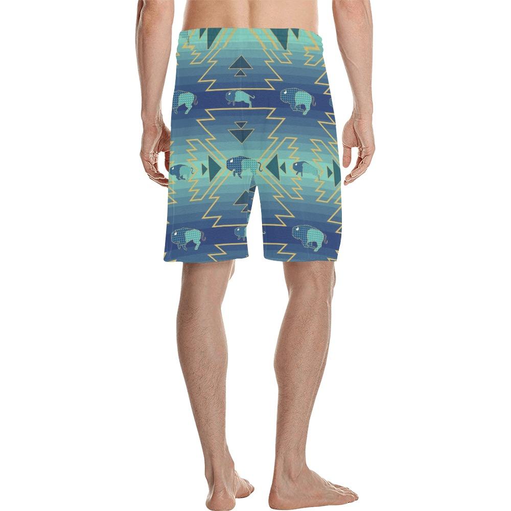 Buffalo Run Men's All Over Print Casual Shorts (Model L23) short e-joyer 