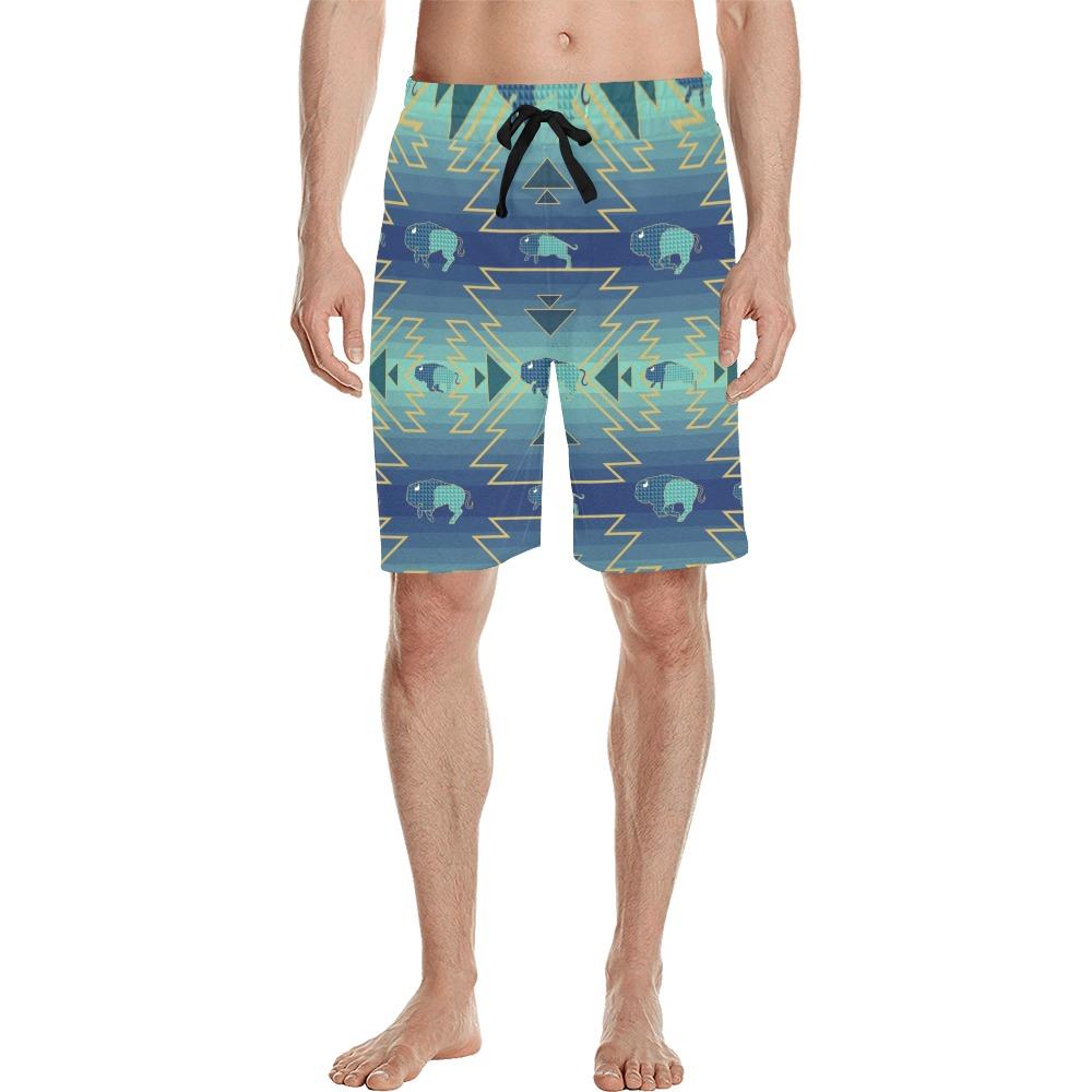 Buffalo Run Men's All Over Print Casual Shorts (Model L23) short e-joyer