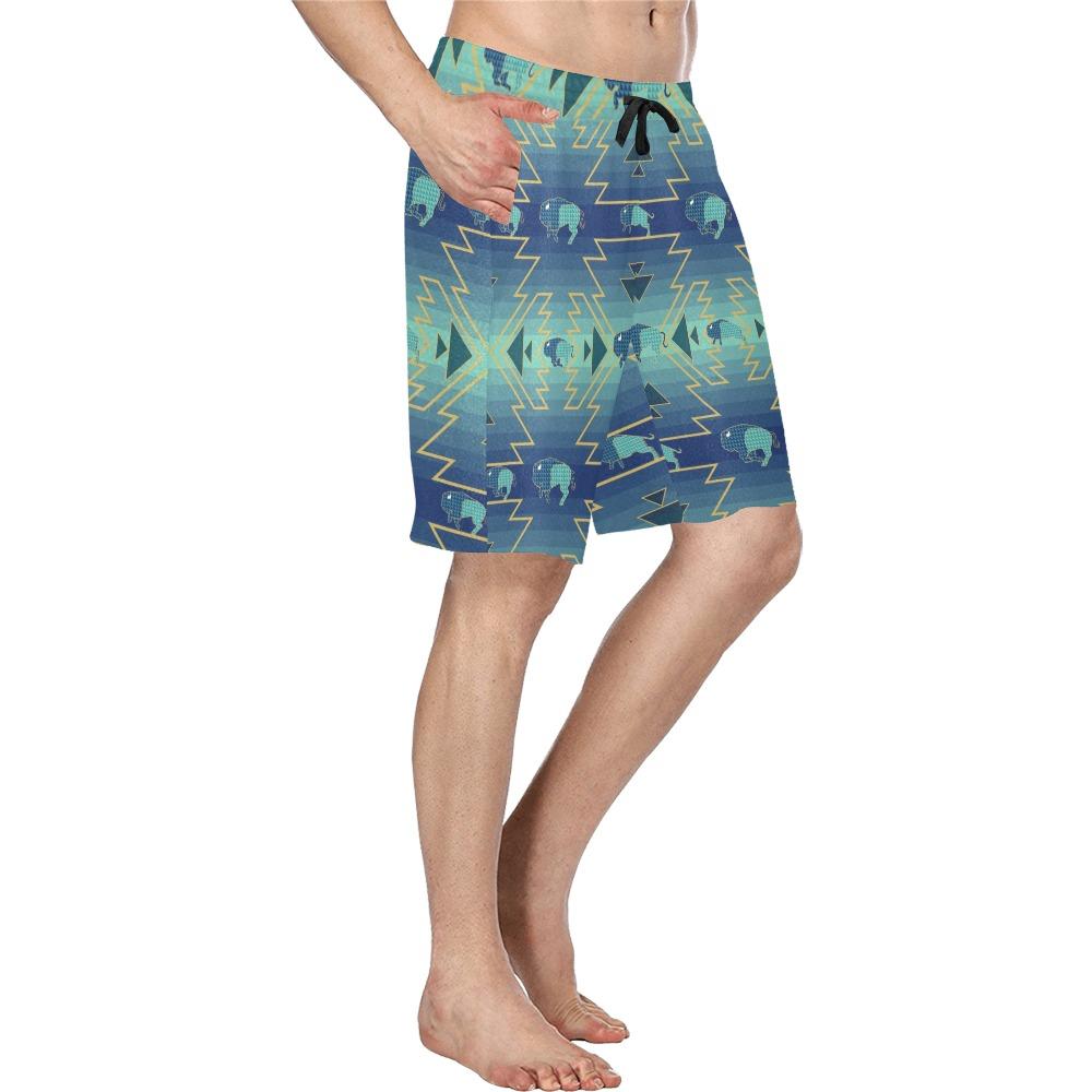 Buffalo Run Men's All Over Print Casual Shorts (Model L23) short e-joyer