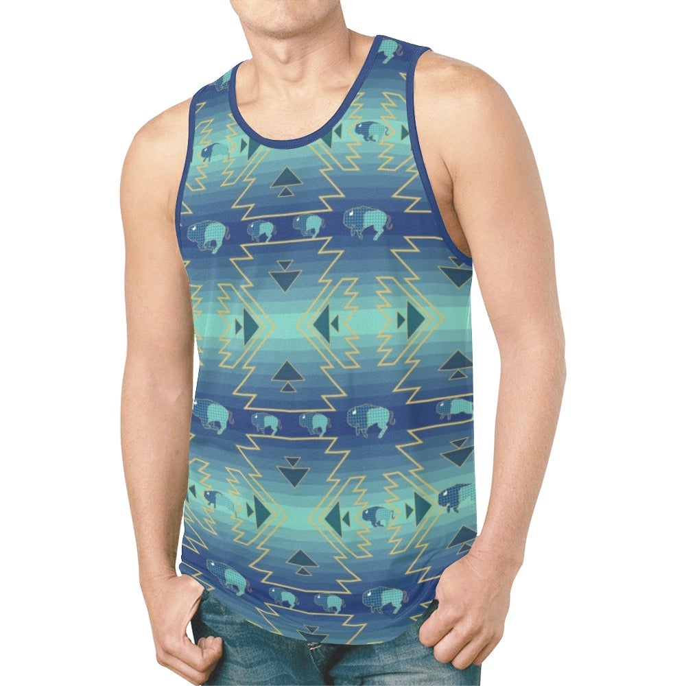 Buffalo Run New All Over Print Tank Top for Men (Model T46) New All Over Print Tank Top for Men (T46) e-joyer