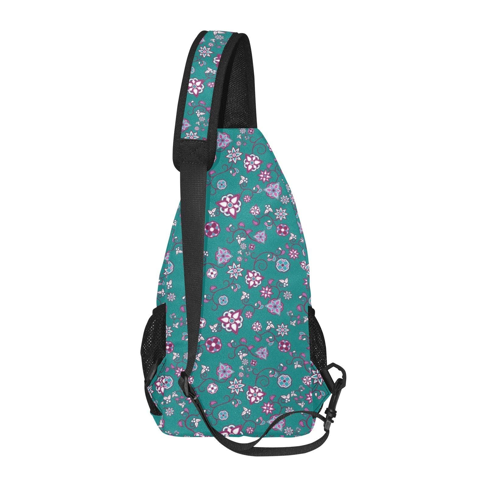 Burgundy Bloom All Over Print Chest Bag (Model 1719) All Over Print Chest Bag (1719) e-joyer