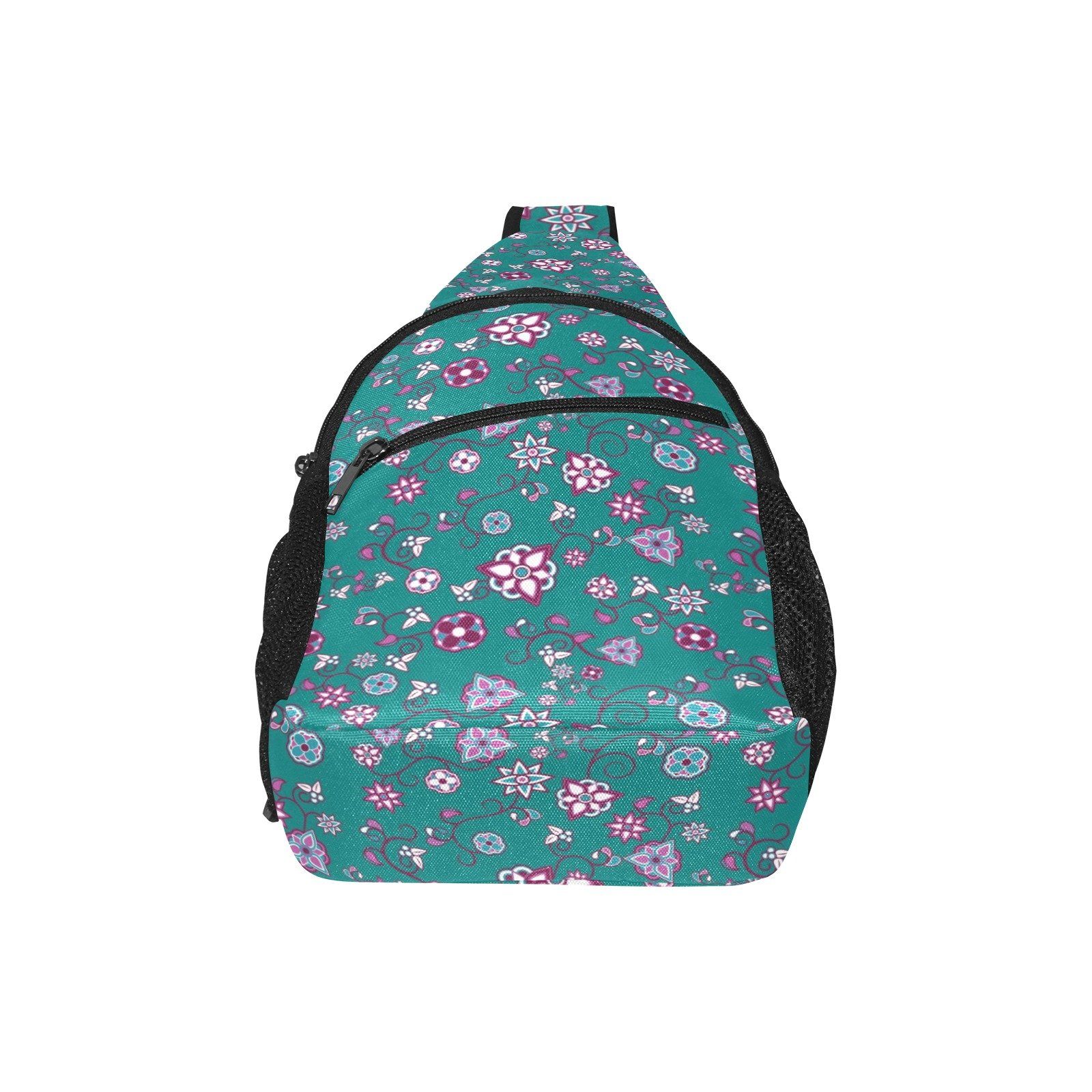 Burgundy Bloom All Over Print Chest Bag (Model 1719) All Over Print Chest Bag (1719) e-joyer