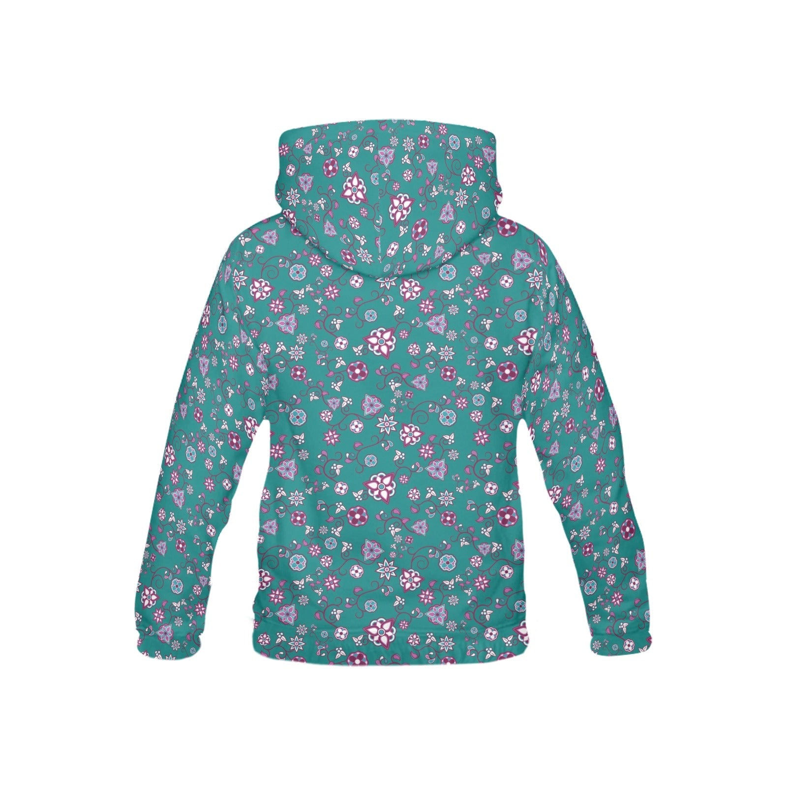 Burgundy Bloom All Over Print Hoodie for Kid (USA Size) (Model H13) All Over Print Hoodie for Kid (H13) e-joyer