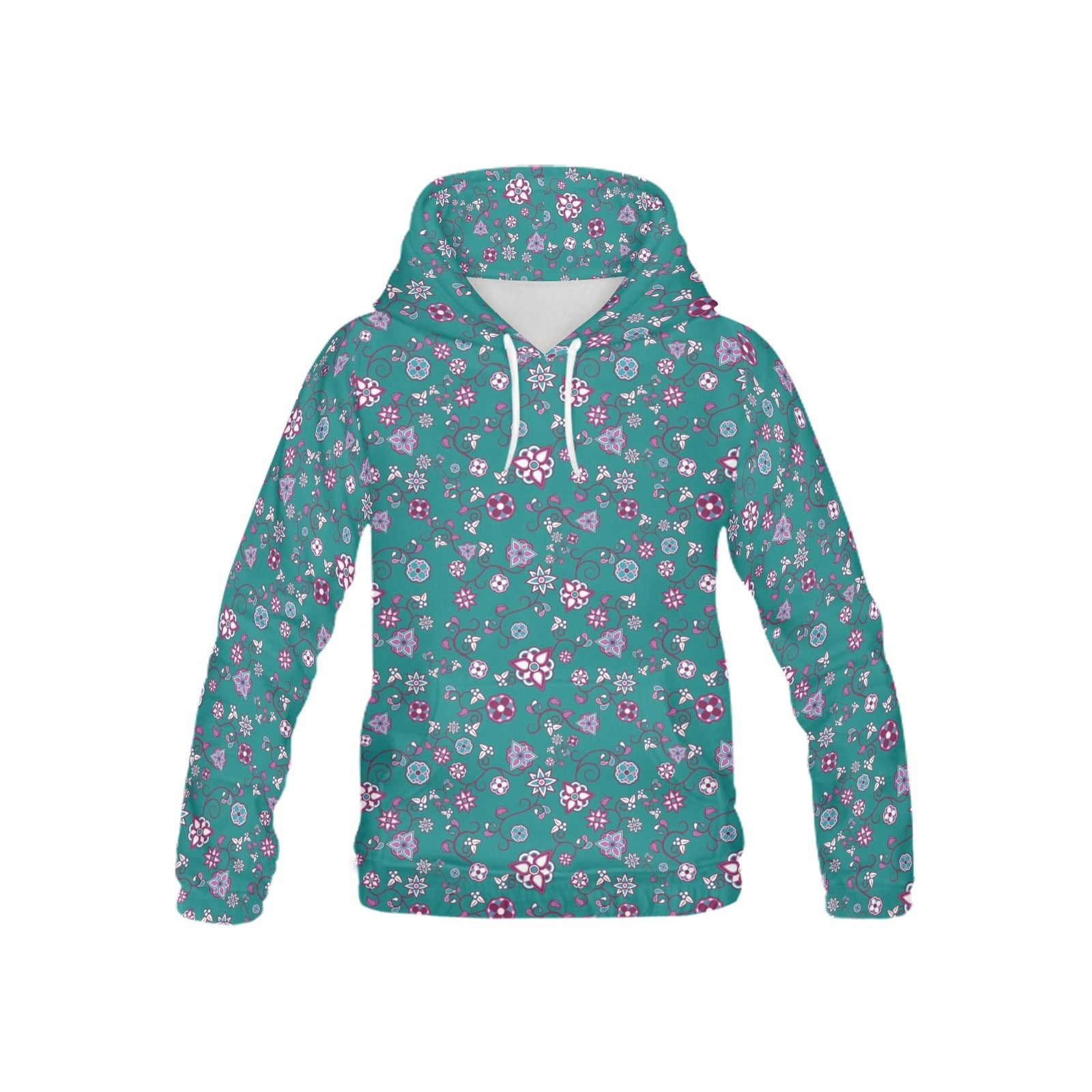 Burgundy Bloom All Over Print Hoodie for Kid (USA Size) (Model H13) All Over Print Hoodie for Kid (H13) e-joyer