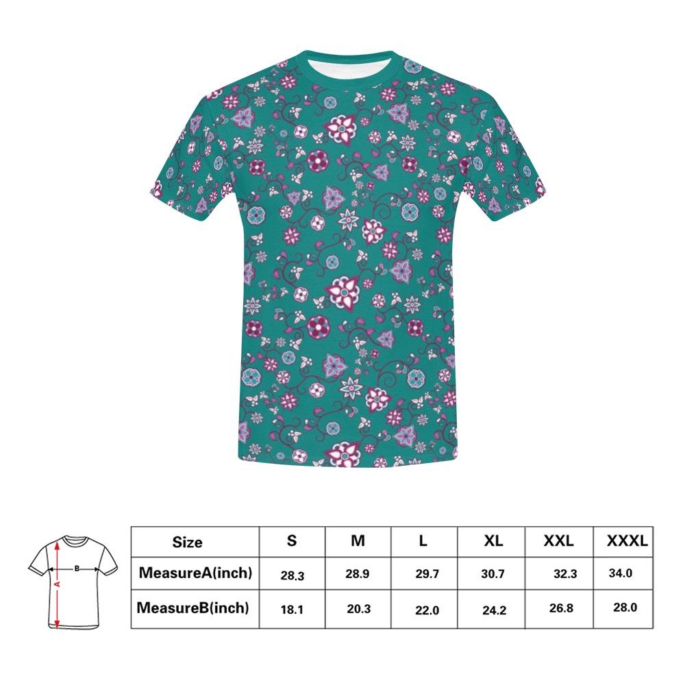 Burgundy Bloom All Over Print T-Shirt for Men (USA Size) (Model T40) All Over Print T-Shirt for Men (T40) e-joyer
