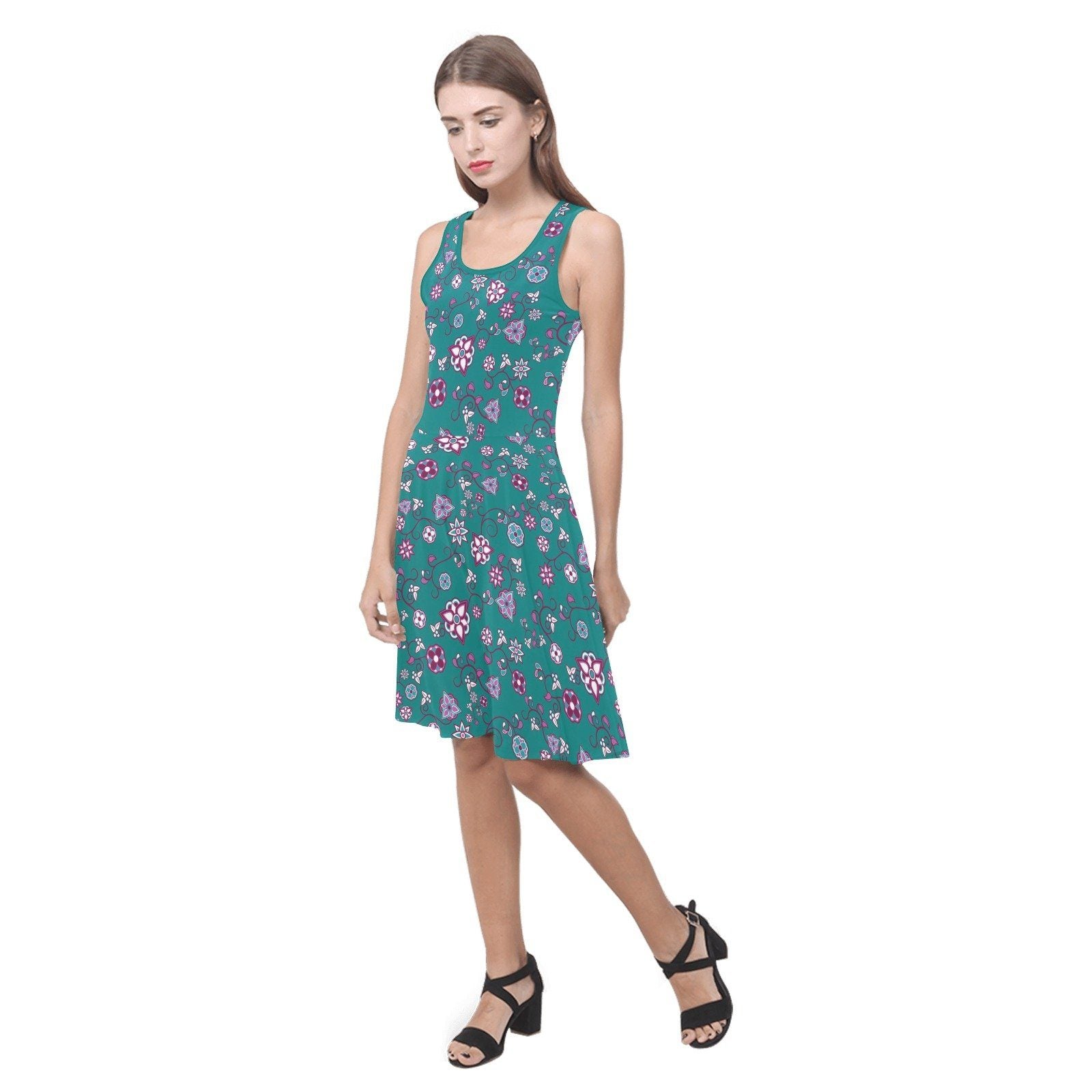 Burgundy Bloom Atalanta Sundress (Model D04) Atalanta Sundress (D04) e-joyer