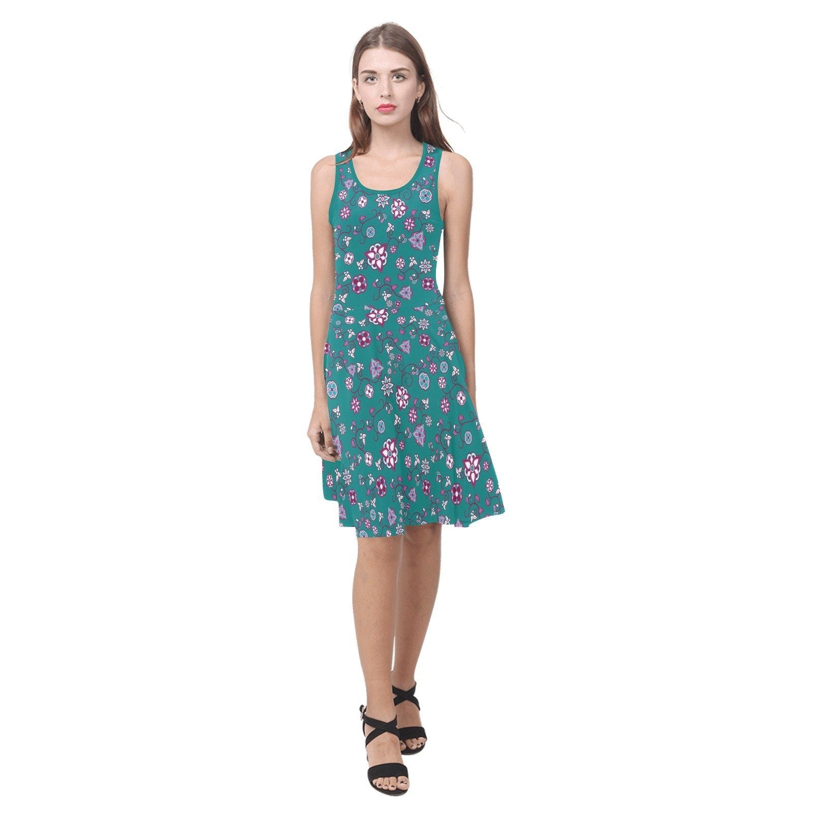 Burgundy Bloom Atalanta Sundress (Model D04) Atalanta Sundress (D04) e-joyer