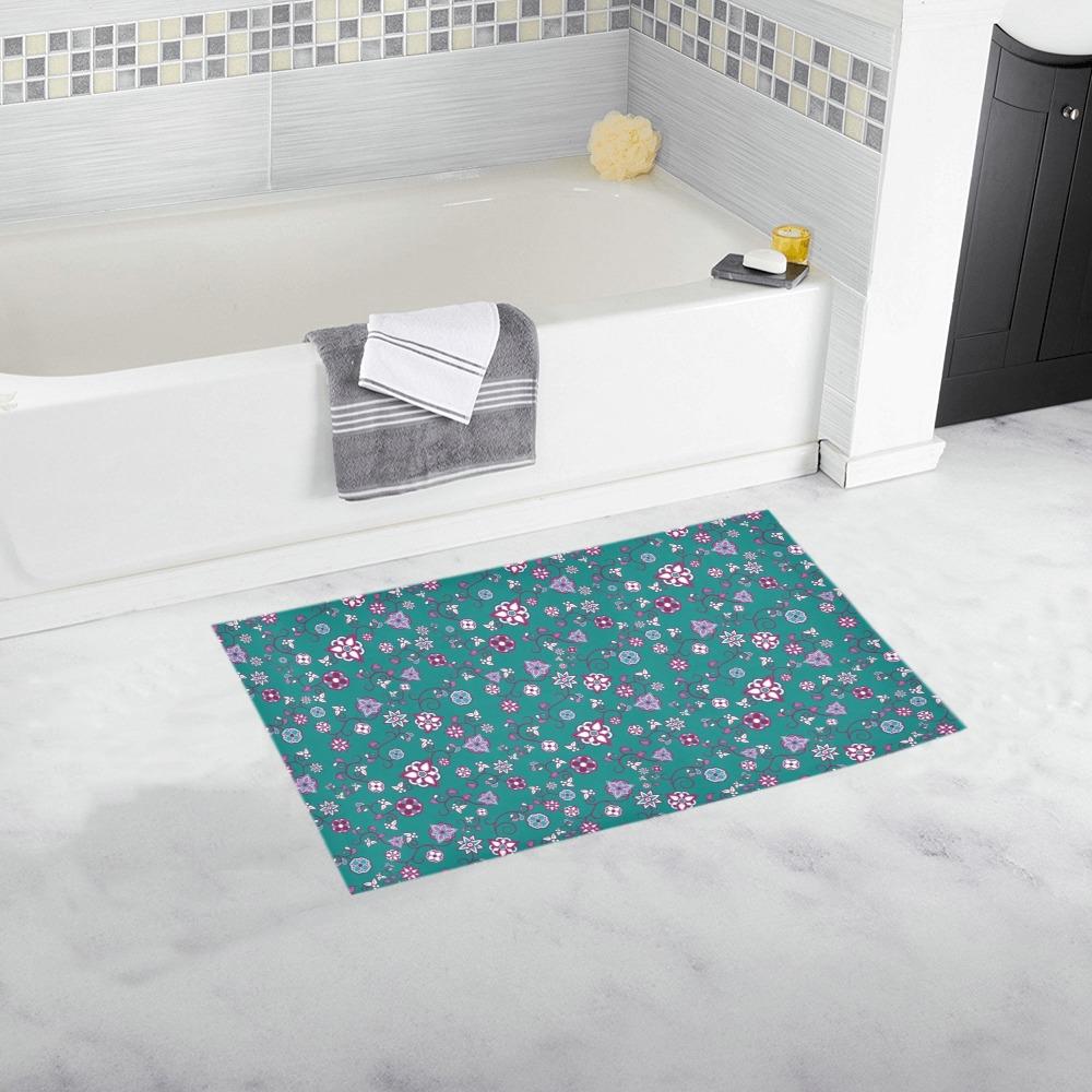 Burgundy Bloom Bath Rug 16''x 28'' Bath Rug 16''x 28'' e-joyer