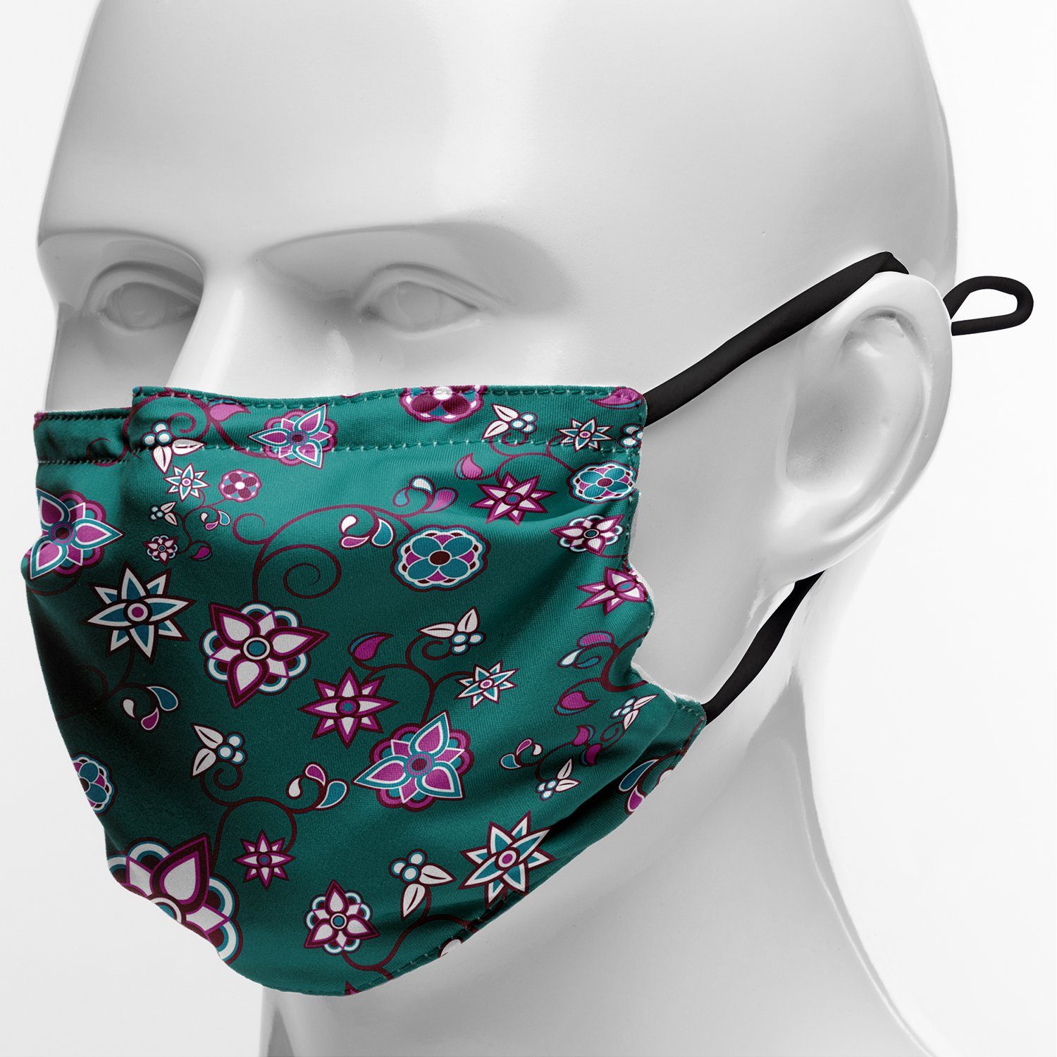 Burgundy Bloom Face Cover Herman