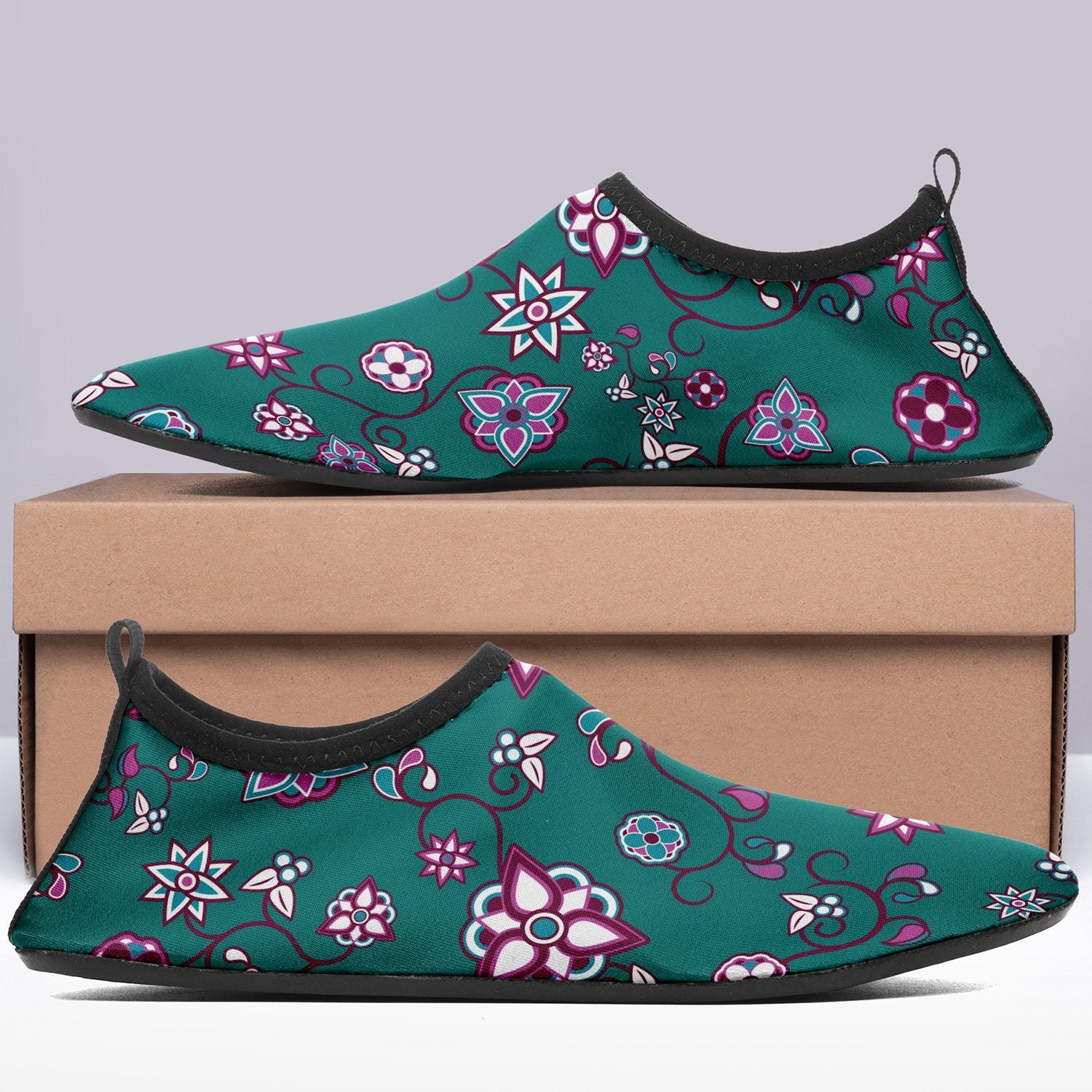 Burgundy Bloom Kid's Slip On Shoes Herman