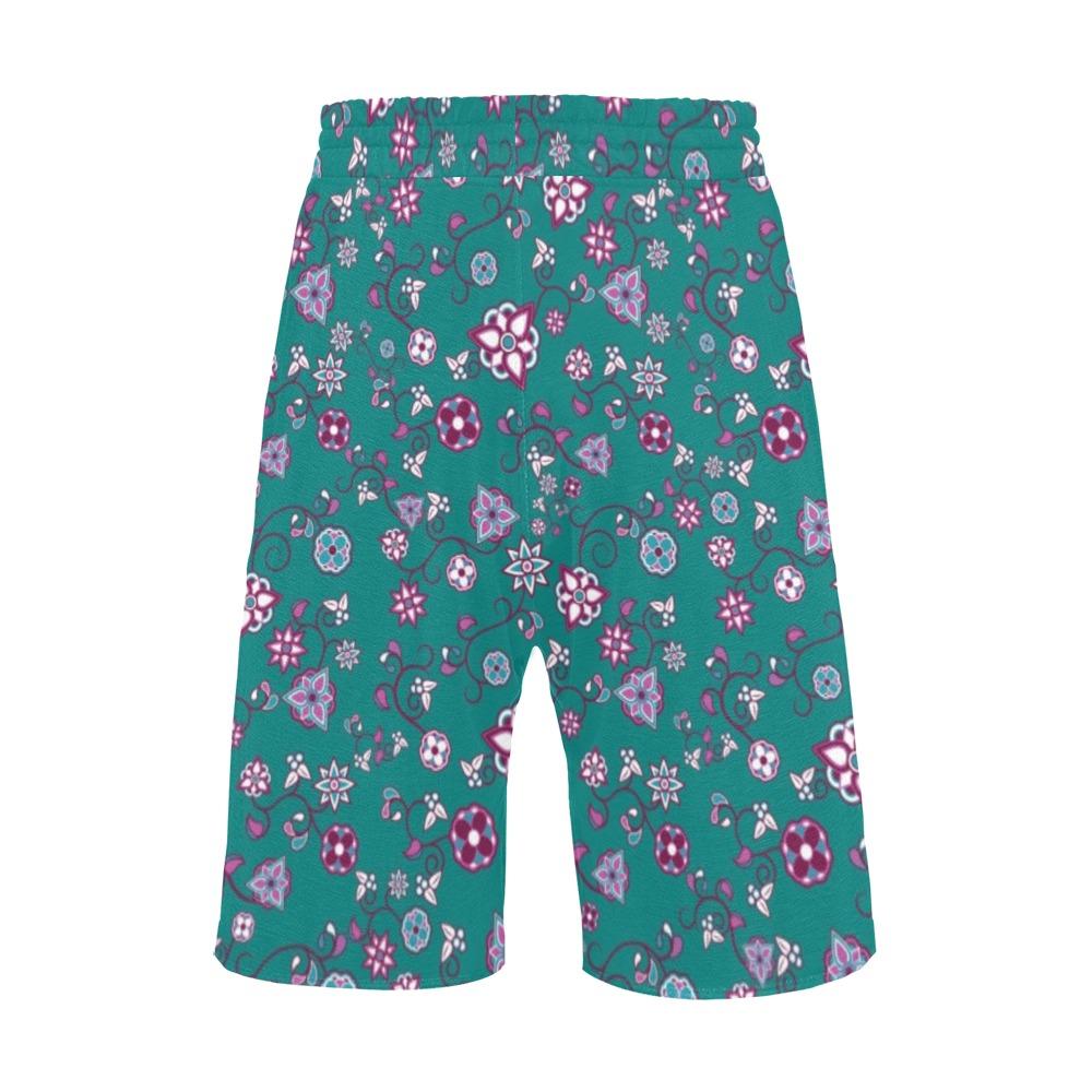 Burgundy Bloom Men's All Over Print Casual Shorts (Model L23) Men's Casual Shorts (L23) e-joyer