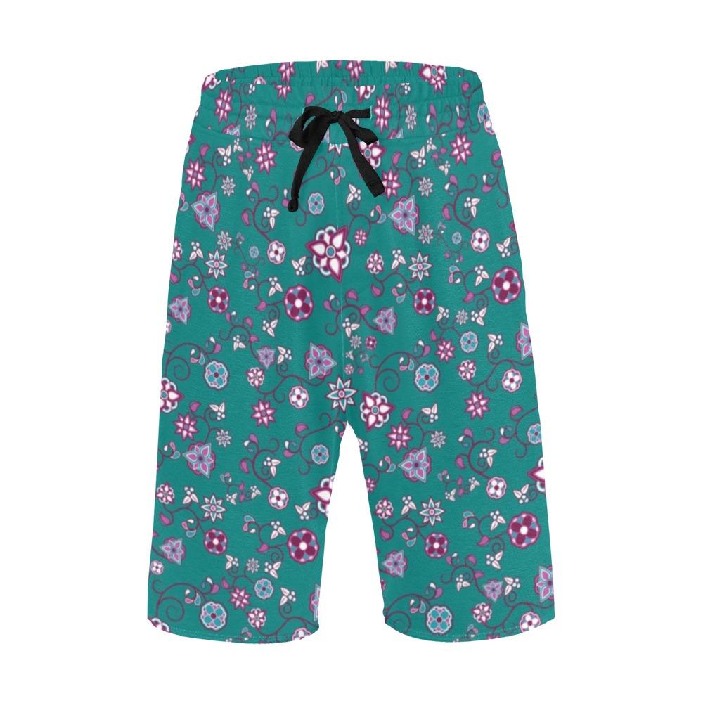 Burgundy Bloom Men's All Over Print Casual Shorts (Model L23) Men's Casual Shorts (L23) e-joyer