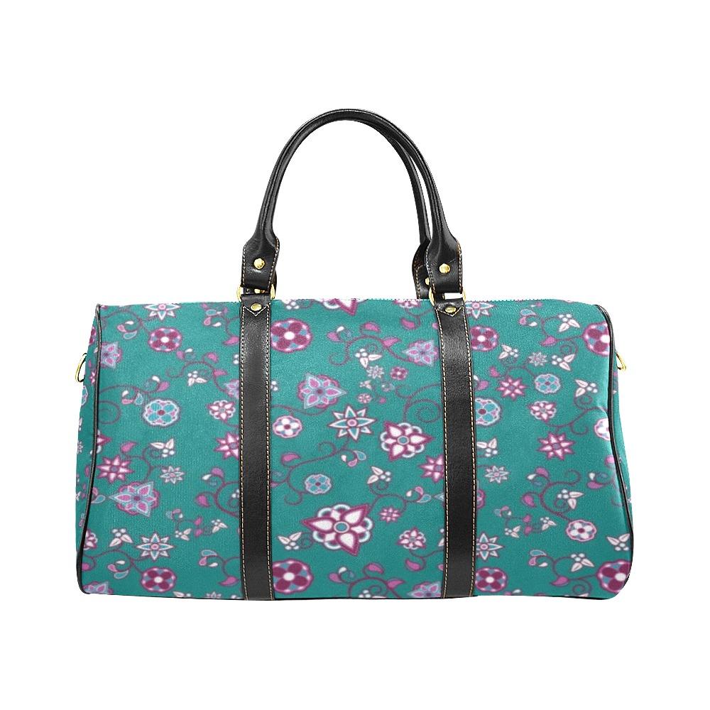 Burgundy Bloom New Waterproof Travel Bag/Large (Model 1639) Waterproof Travel Bags (1639) e-joyer