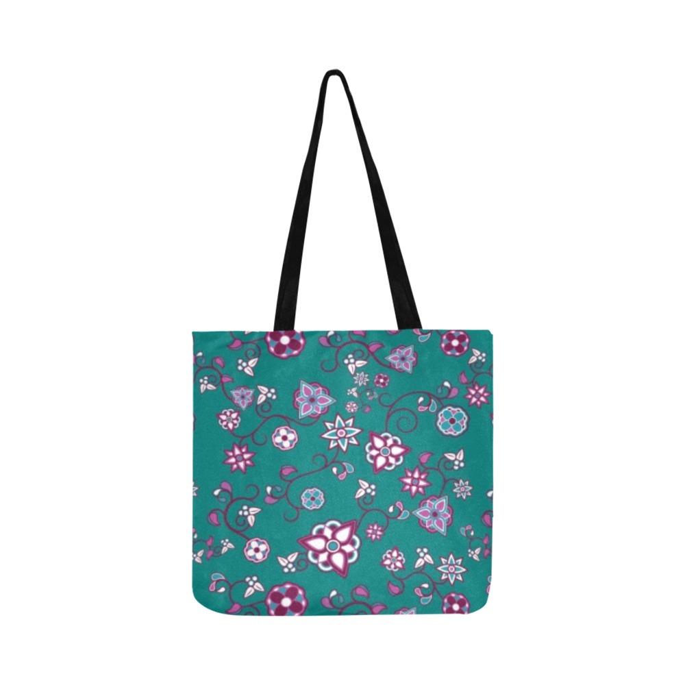 Burgundy Bloom Reusable Shopping Bag Model 1660 (Two sides) Shopping Tote Bag (1660) e-joyer