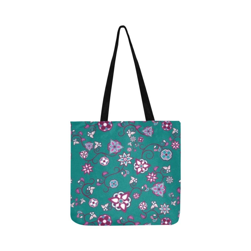 Burgundy Bloom Reusable Shopping Bag Model 1660 (Two sides) Shopping Tote Bag (1660) e-joyer
