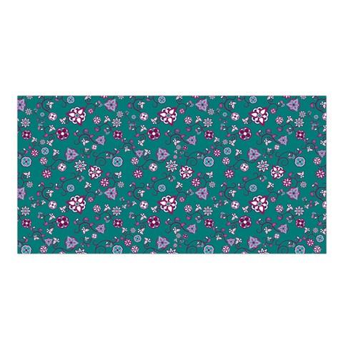 Burgundy Bloom Satin Shawl Scarf 49 Dzine