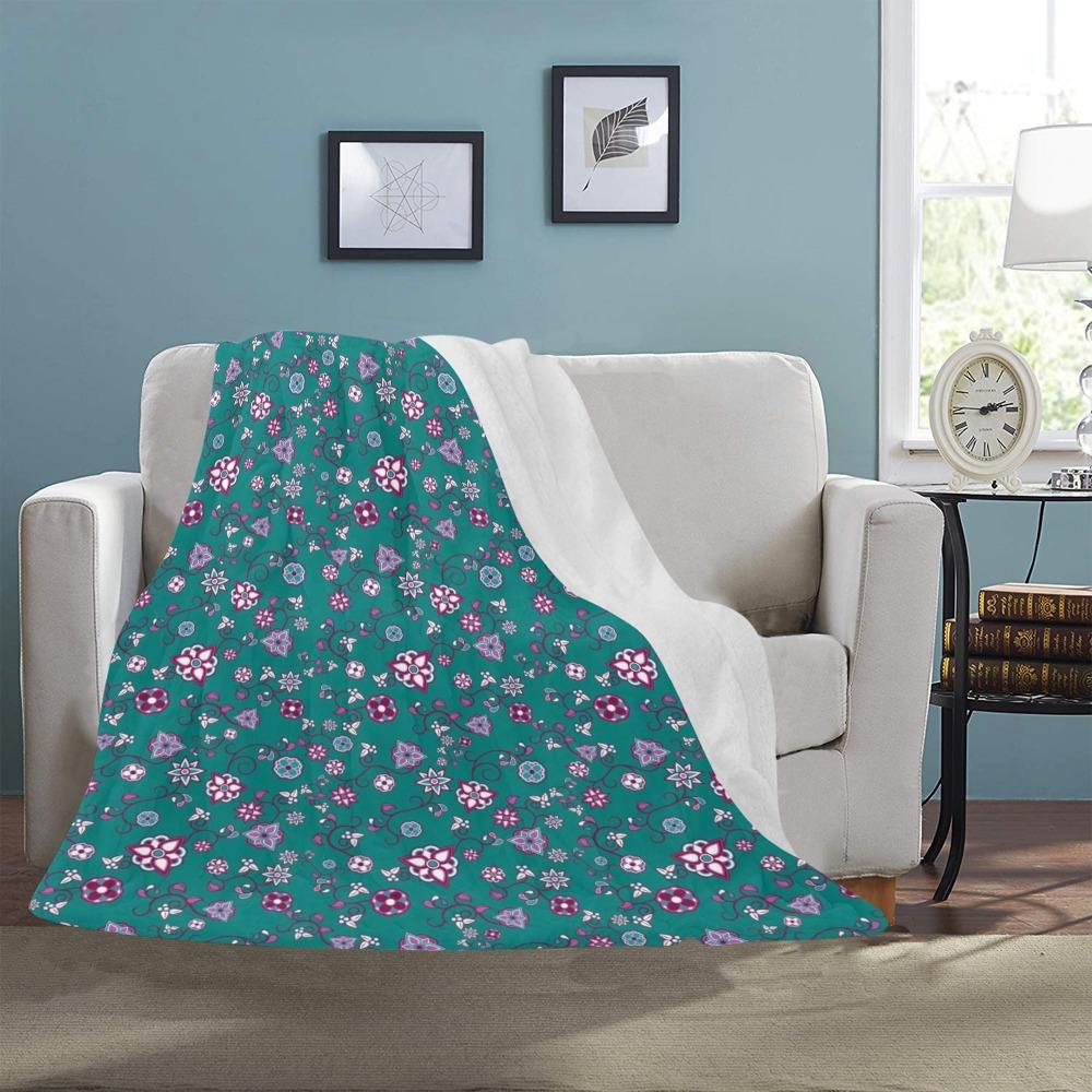 Burgundy Bloom Ultra-Soft Micro Fleece Blanket 50"x60" Ultra-Soft Blanket 50''x60'' e-joyer