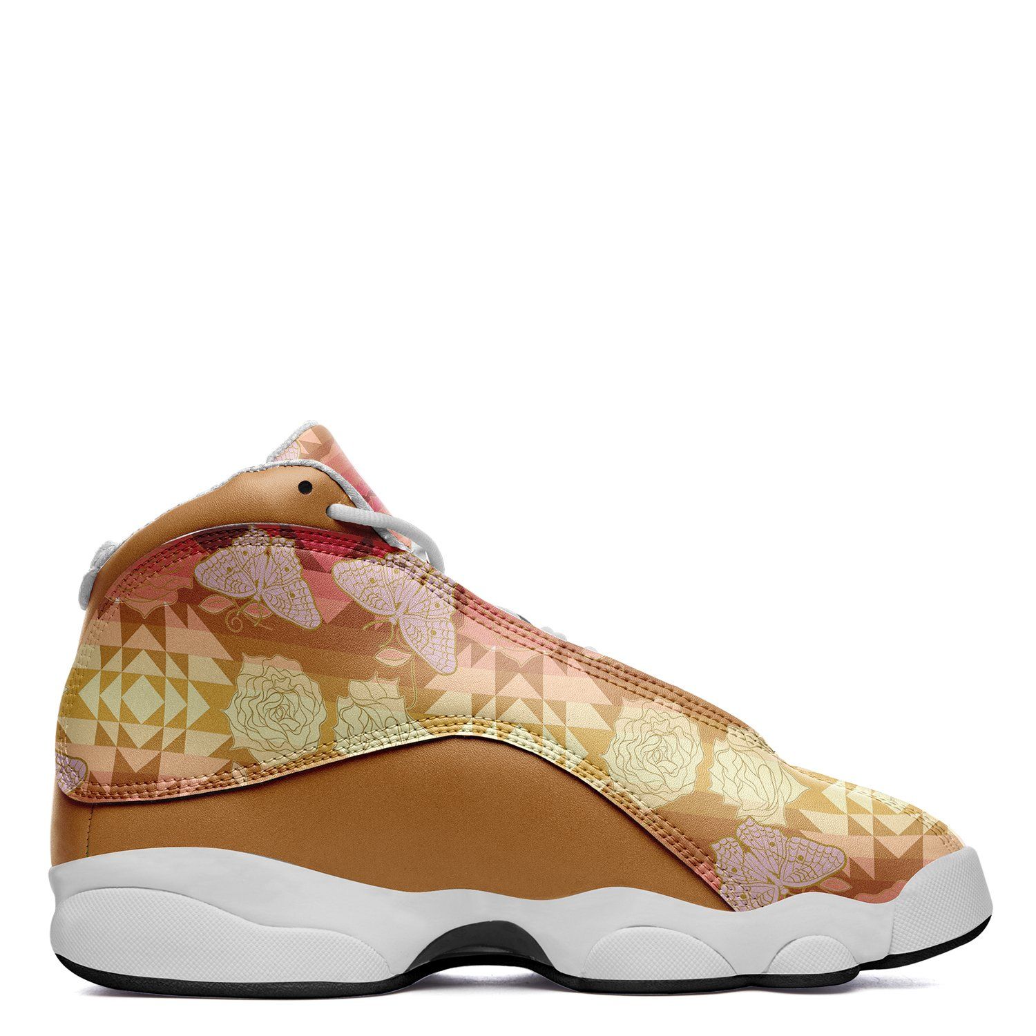 Butterfly and Roses on Geometric Isstsokini Athletic Shoes Herman