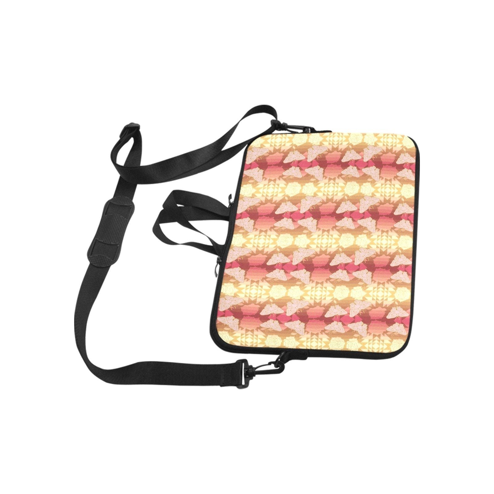 Butterfly and Roses on Geometric Laptop Handbags 14" bag e-joyer
