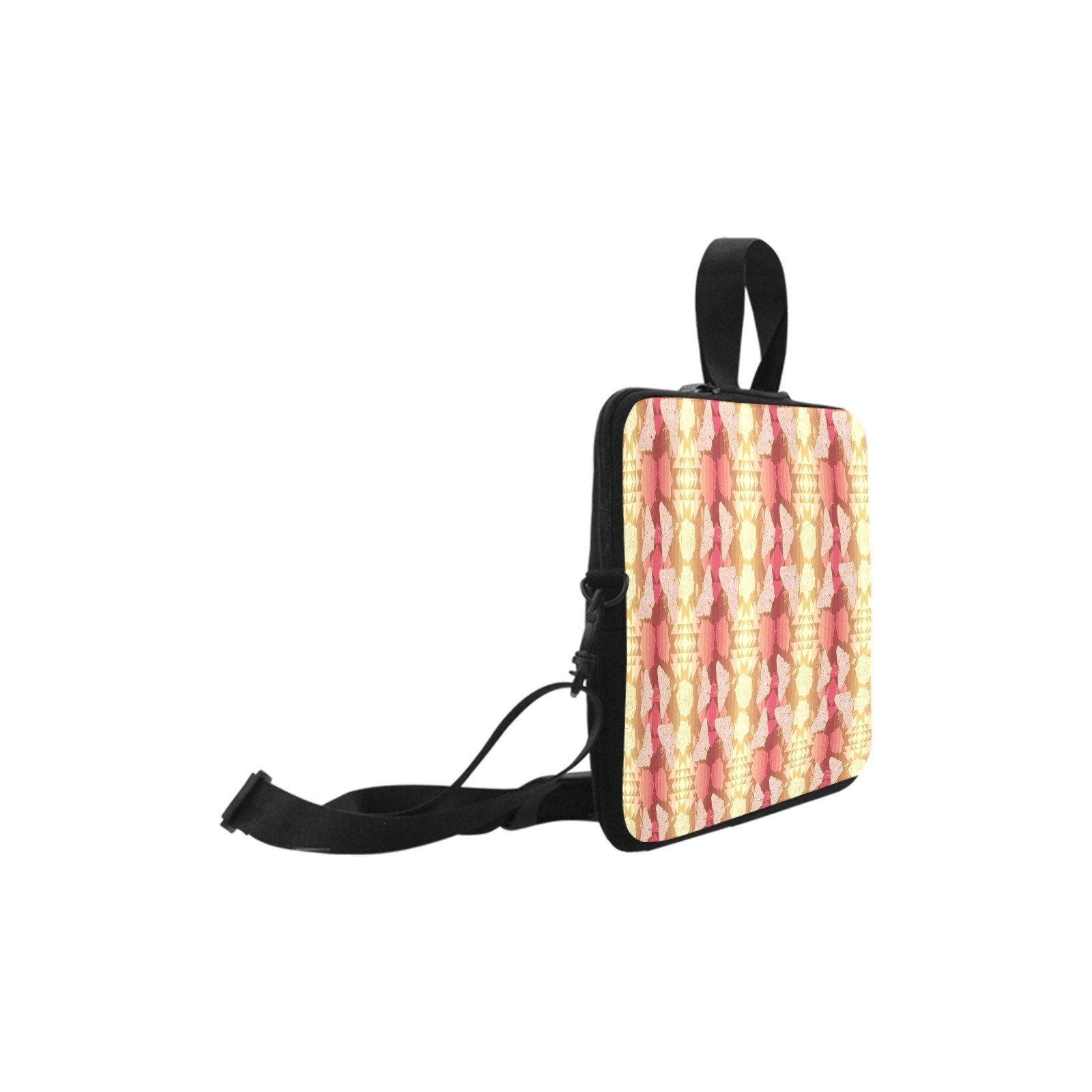 Butterfly and Roses on Geometric Laptop Handbags 14" bag e-joyer