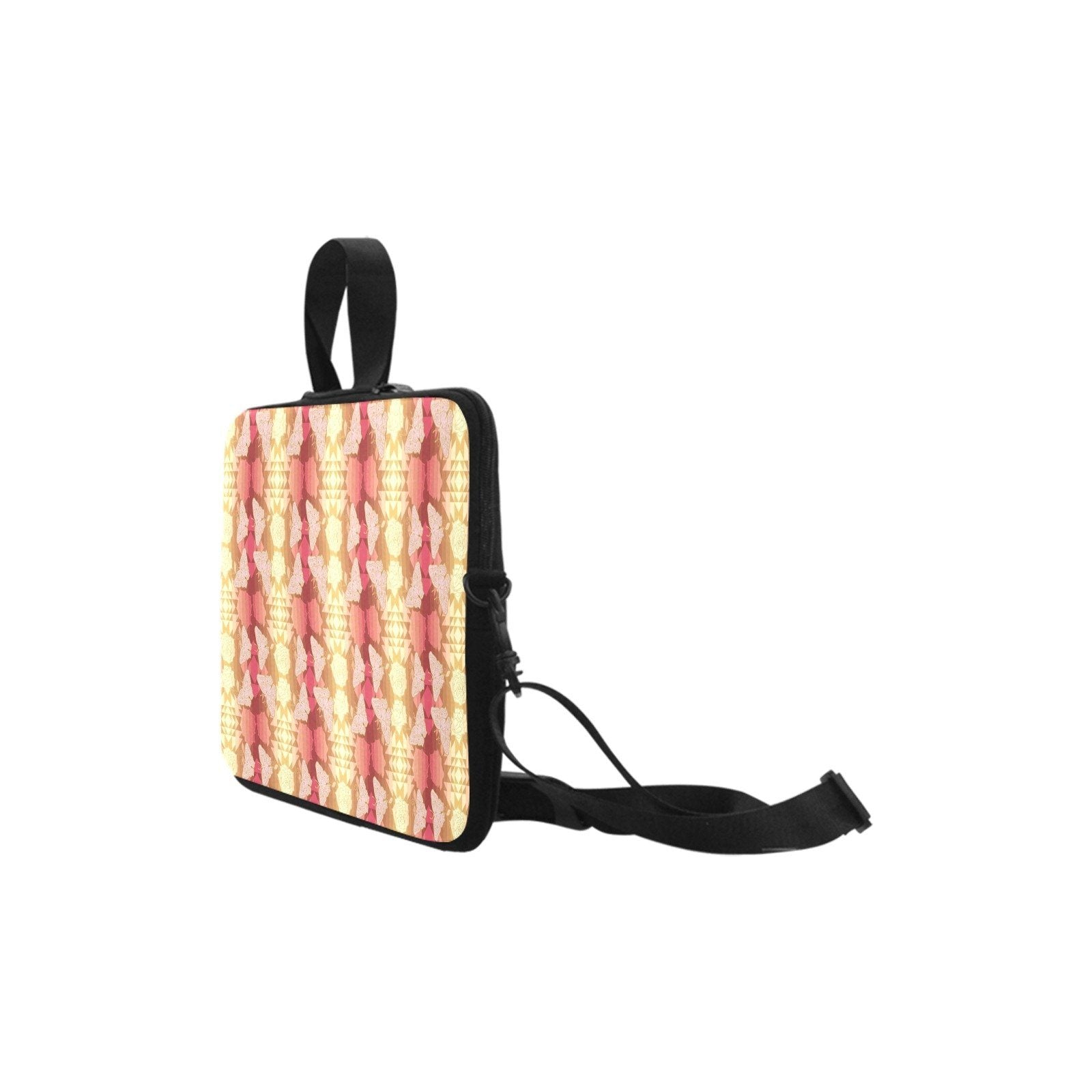 Butterfly and Roses on Geometric Laptop Handbags 14" bag e-joyer