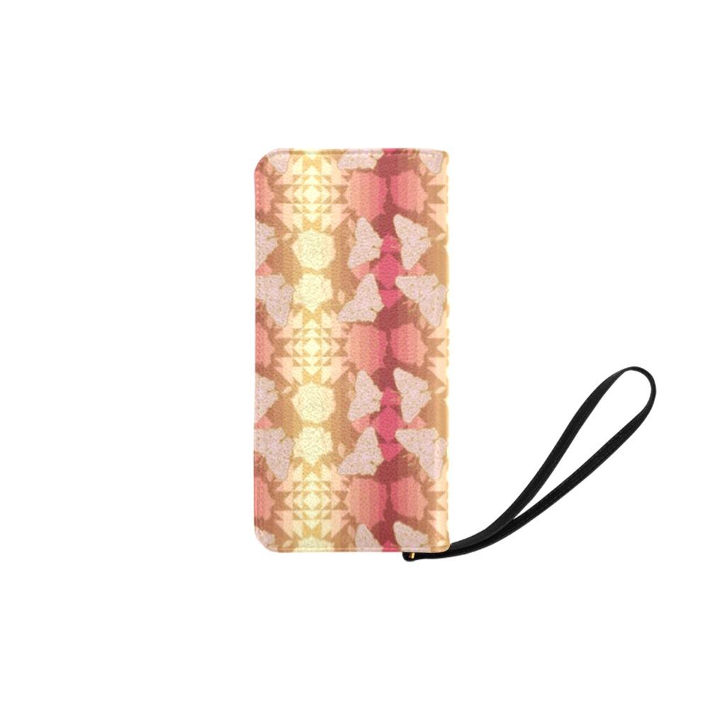 Butterfly and Roses on Geometric Women's Clutch Purse (Model 1637) Women's Clutch Purse (1637) e-joyer