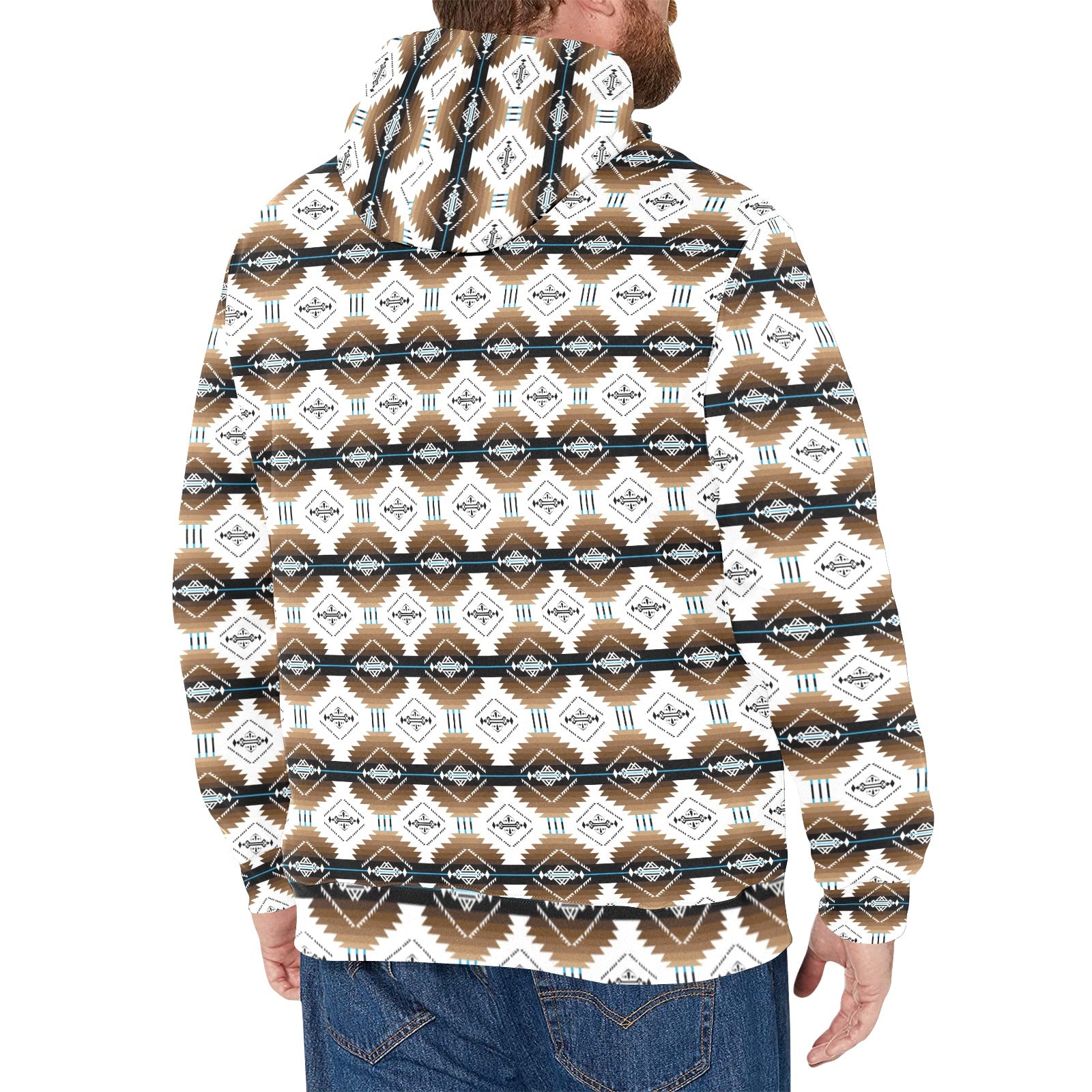 Cofitichequi White Men's Long Sleeve Fleece Hoodie